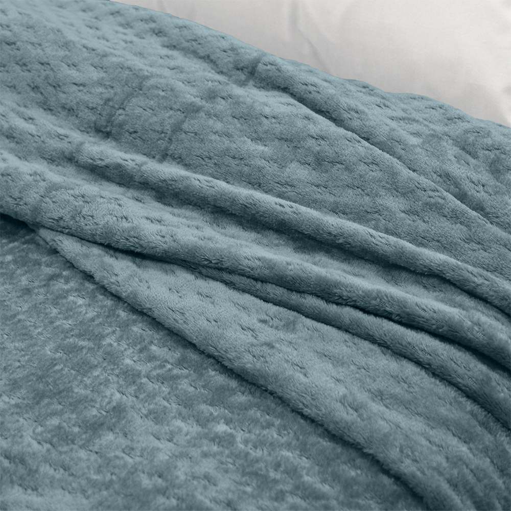 LINO Κουβέρτα Υπέρδιπλη (220x240) Flannel Lofti Ντένιμ