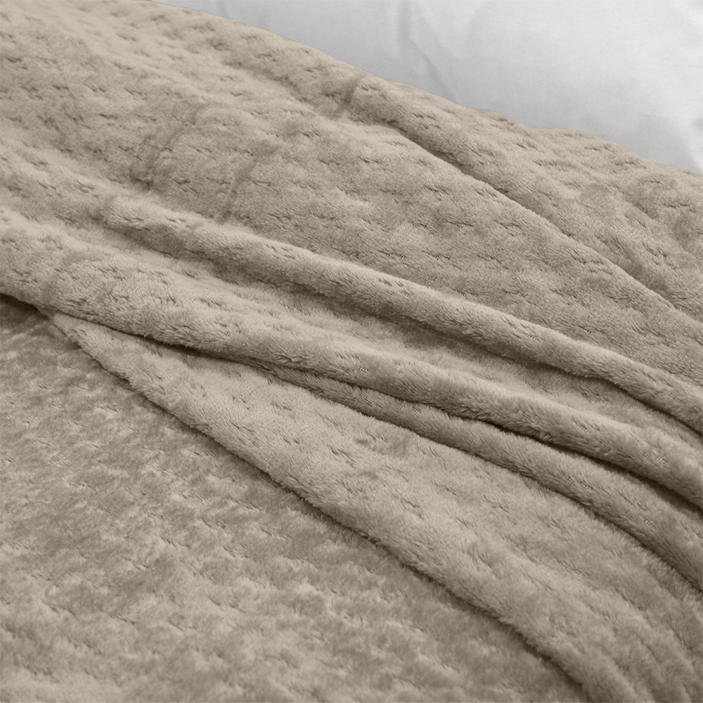 LINO Κουβέρτα Υπέρδιπλη (220x240) Flannel Lofti Taupe