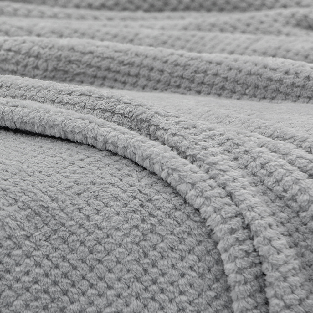 LINO Κουβέρτα Υπέρδιπλη (220x240) Fleece Napnest Ανοιχτό Γκρι