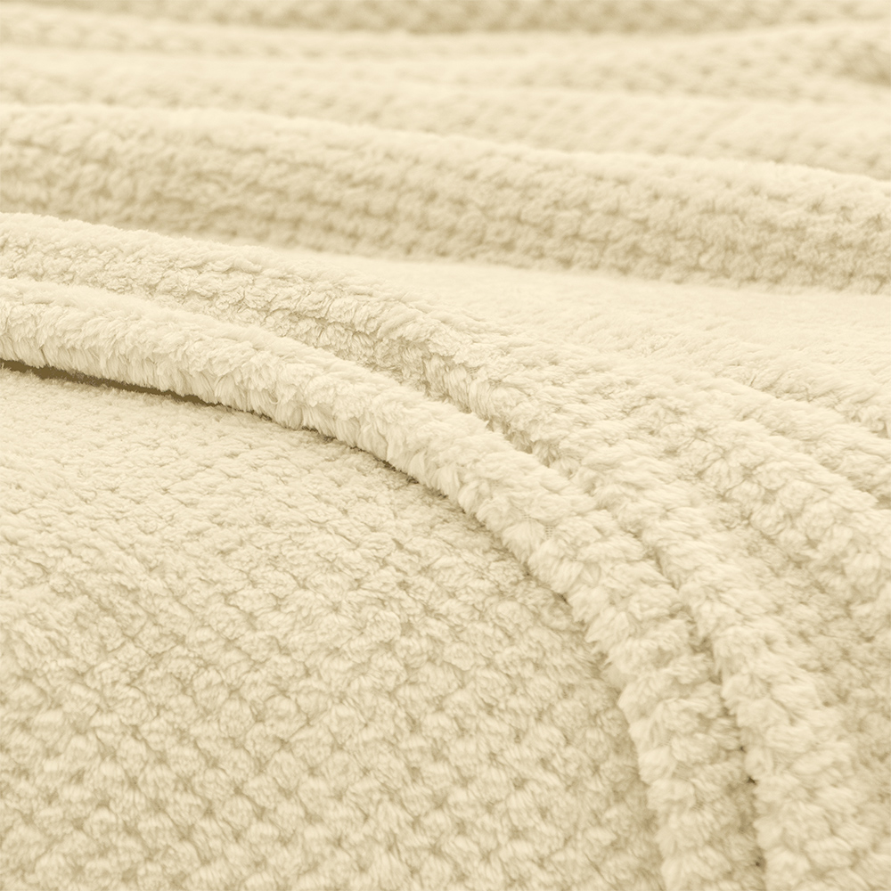 LINO Κουβέρτα Υπέρδιπλη (220x240) Fleece Napnest Εκρού