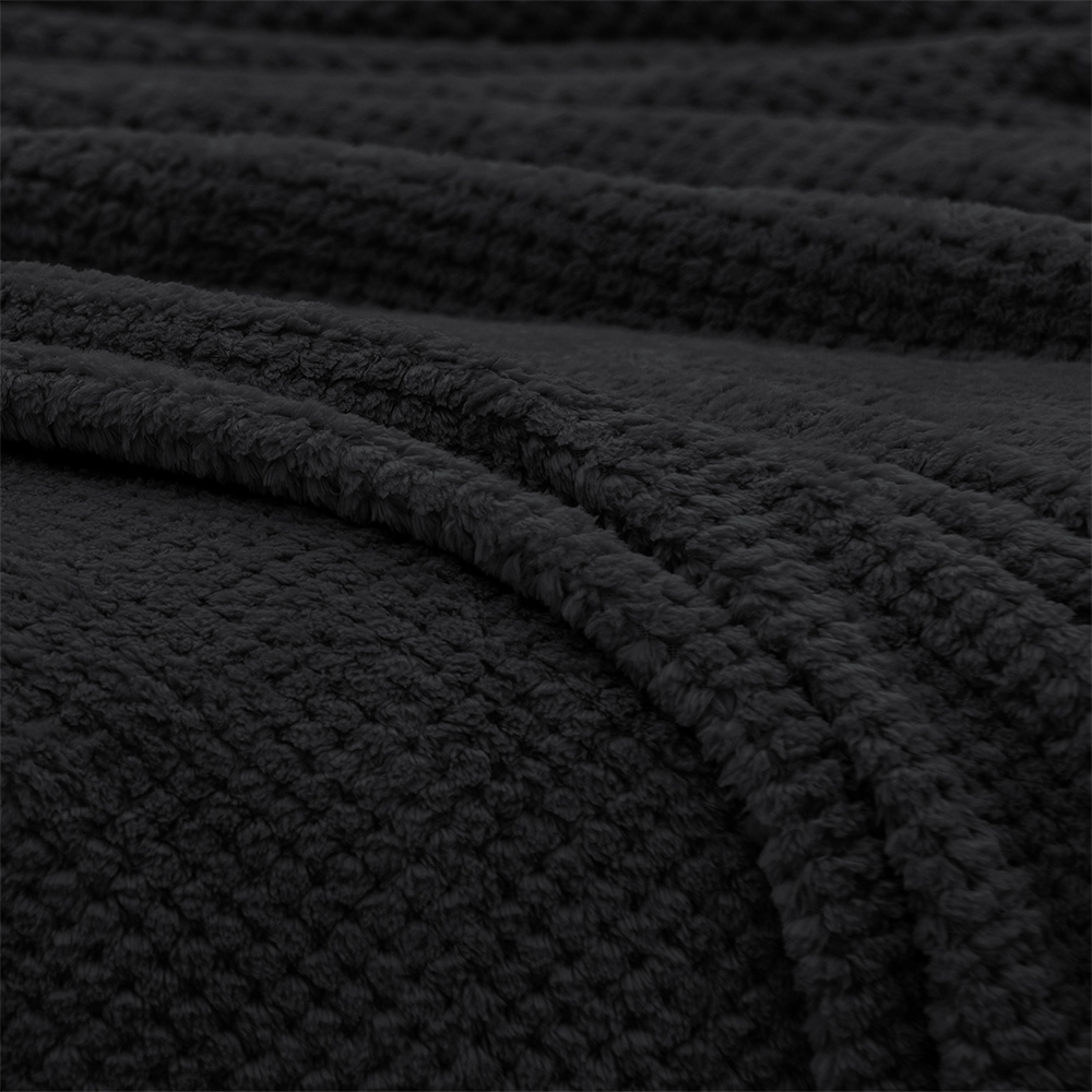 LINO Κουβέρτα Υπέρδιπλη (220x240) Fleece Napnest Μαύρο