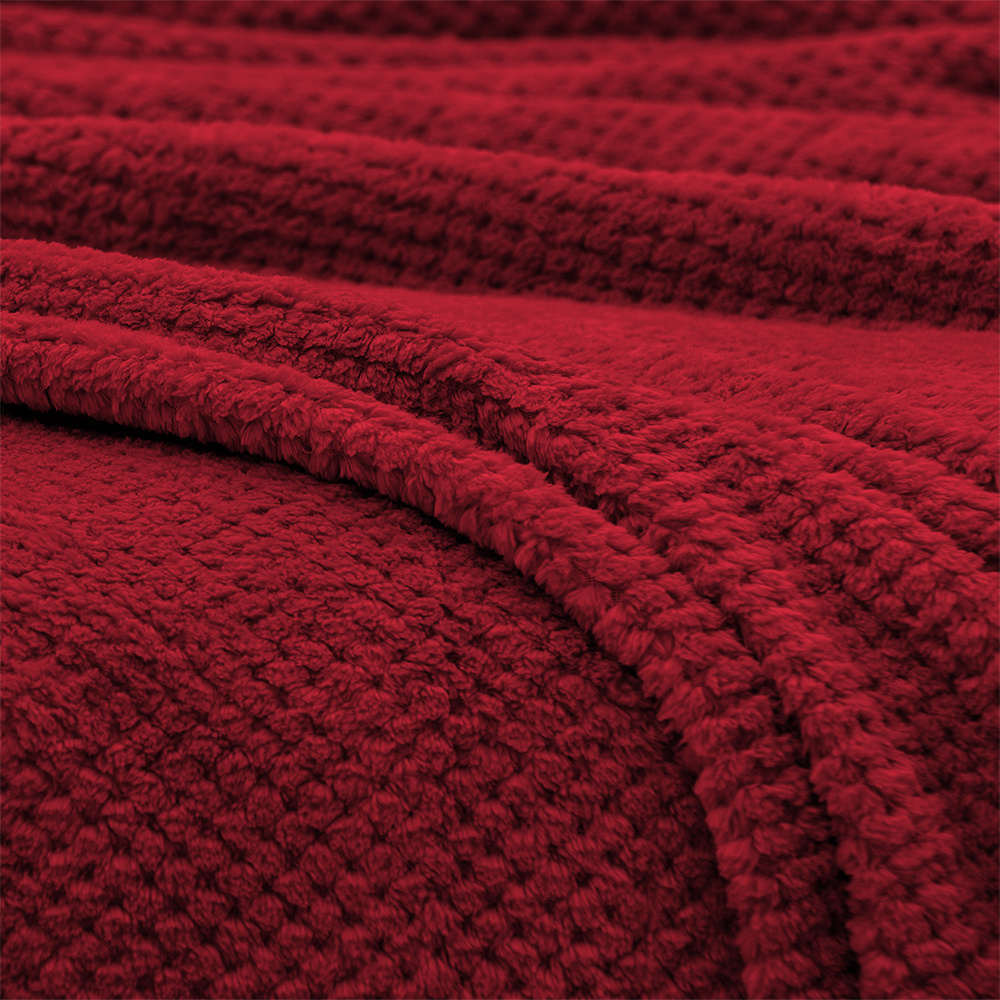 LINO Κουβέρτα Υπέρδιπλή (220x240) Fleece Napnest Μπορντώ