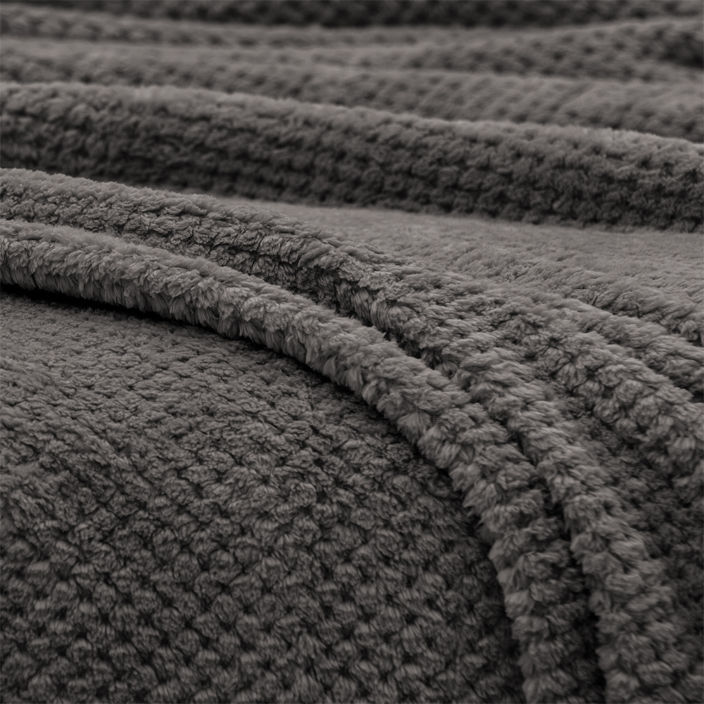 LINO Κουβέρτα Υπέρδιπλη (220x240) Fleece Napnest Σκούρο Γκρι