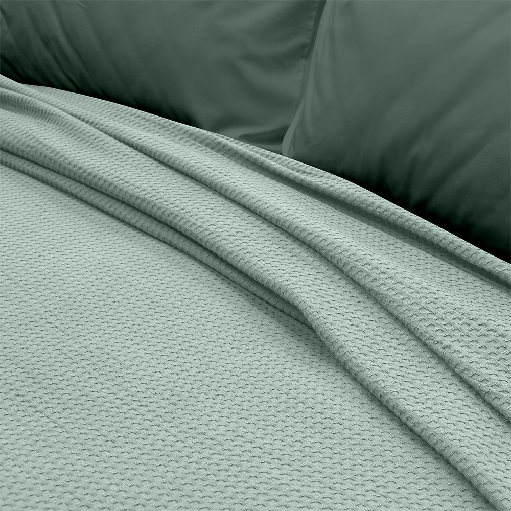 LINO Κουβέρτα Ημίδιπλη (170x240) Πικέ Cocoon Μέντα