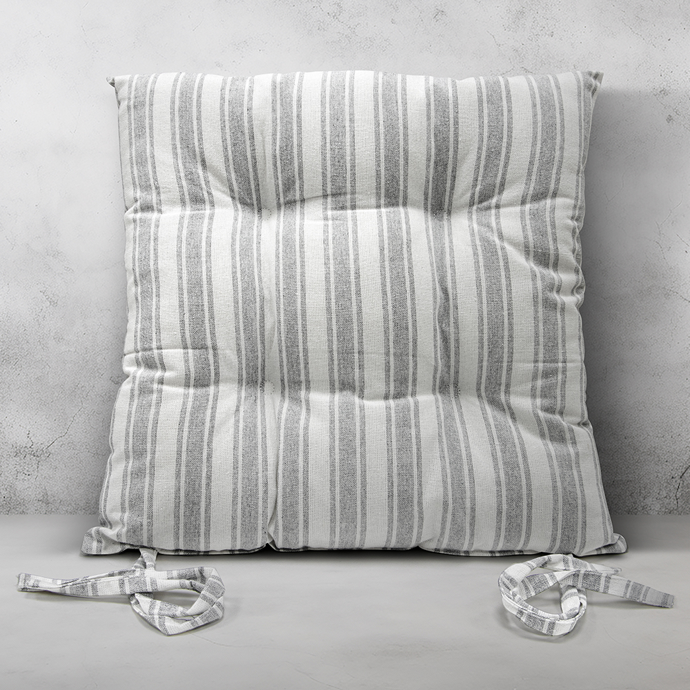 LINO Μαξιλάρι Καρέκλας Nubbie 40x40+5 Ανοικτό Γκρι