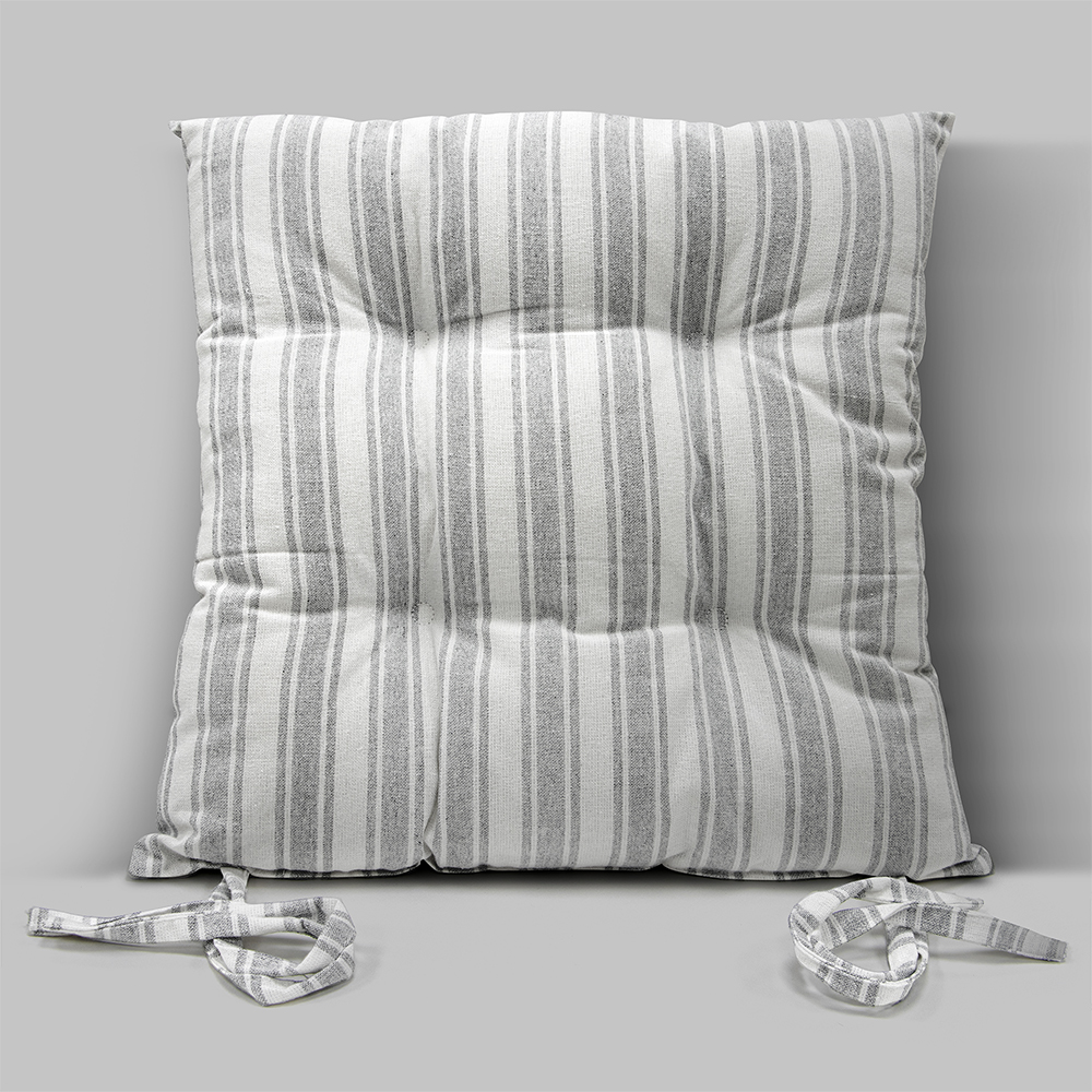 LINO Μαξιλάρι Καρέκλας Nubbie 40x40+5 Ανοικτό Γκρι