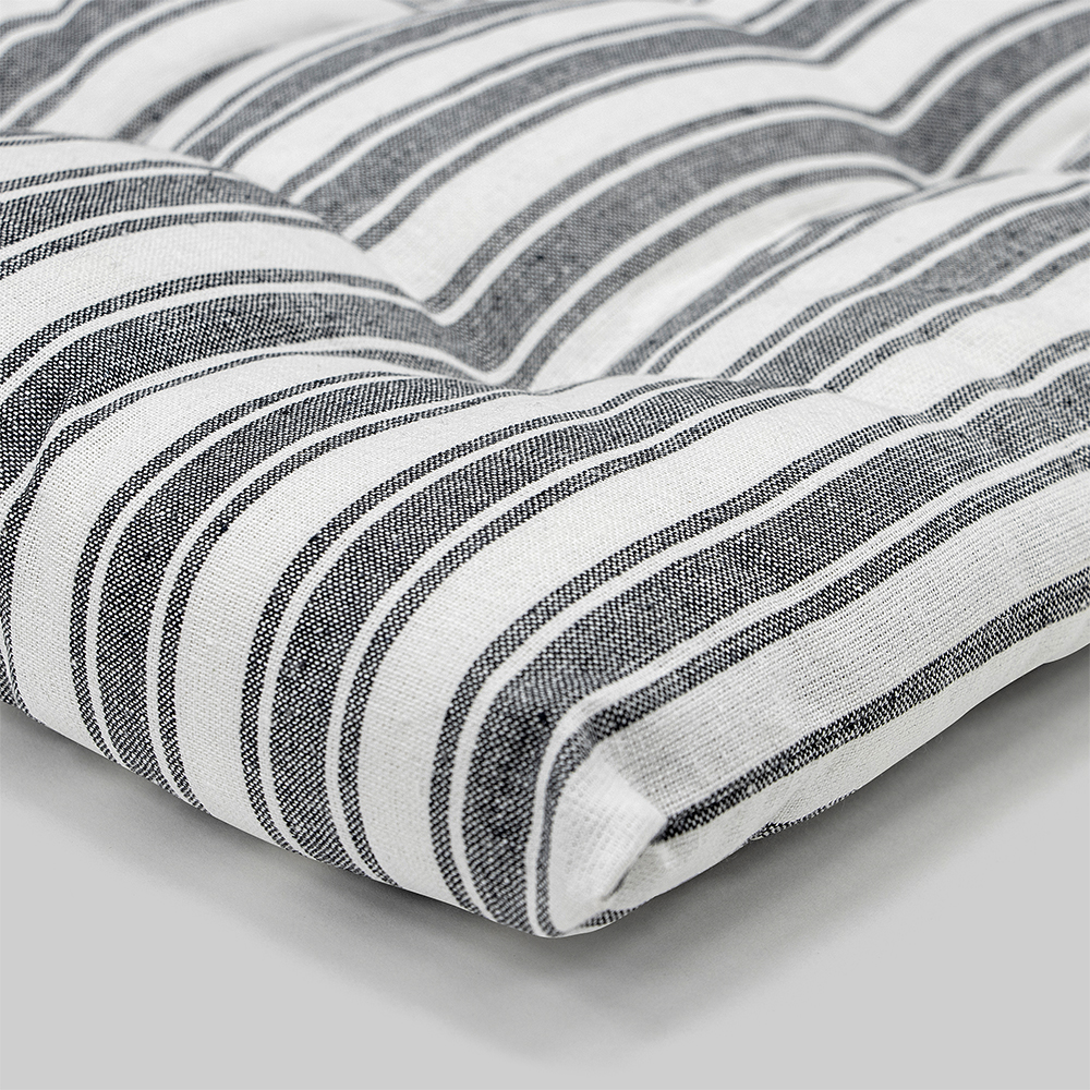 LINO Μαξιλάρι Καρέκλας Nubbie 40x40+5 Σκούρο Γκρι