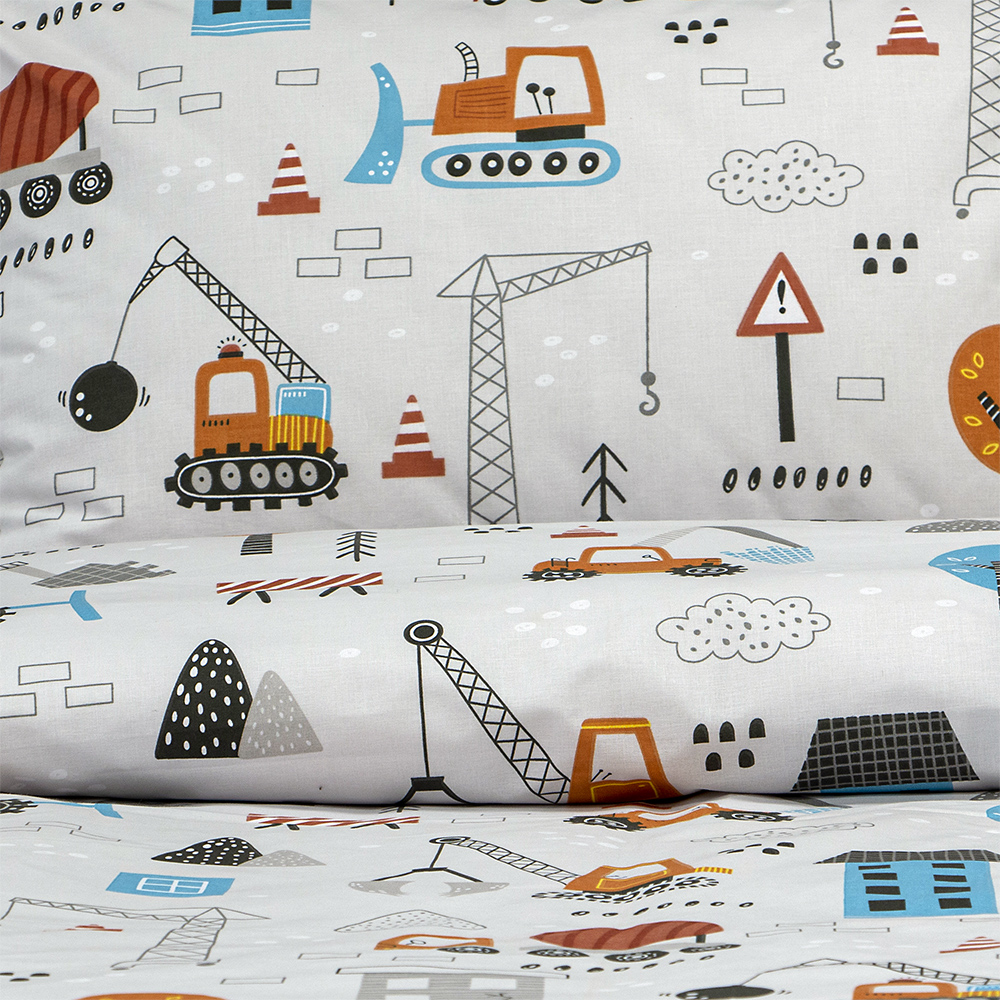 LINO Παιδικά Σετ Σεντόνια (170x260) Playground Town Γκρι