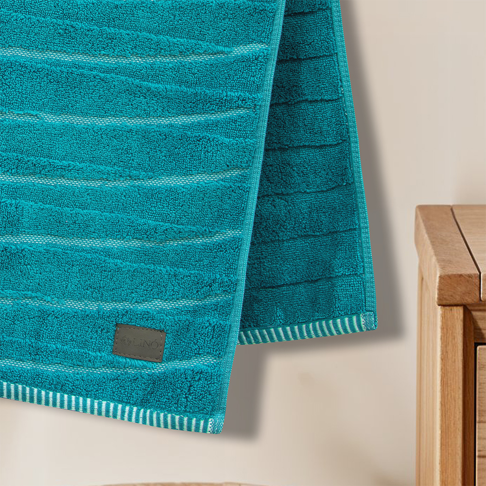 LINO Πετσέτα Προσώπου (50x100) Loomline Πετρόλ