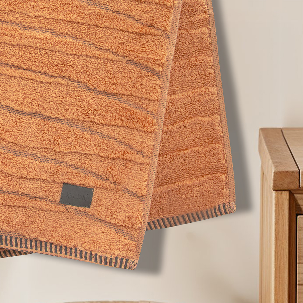 LINO Πετσέτα Προσώπου (50x100) Loomline Ροδί