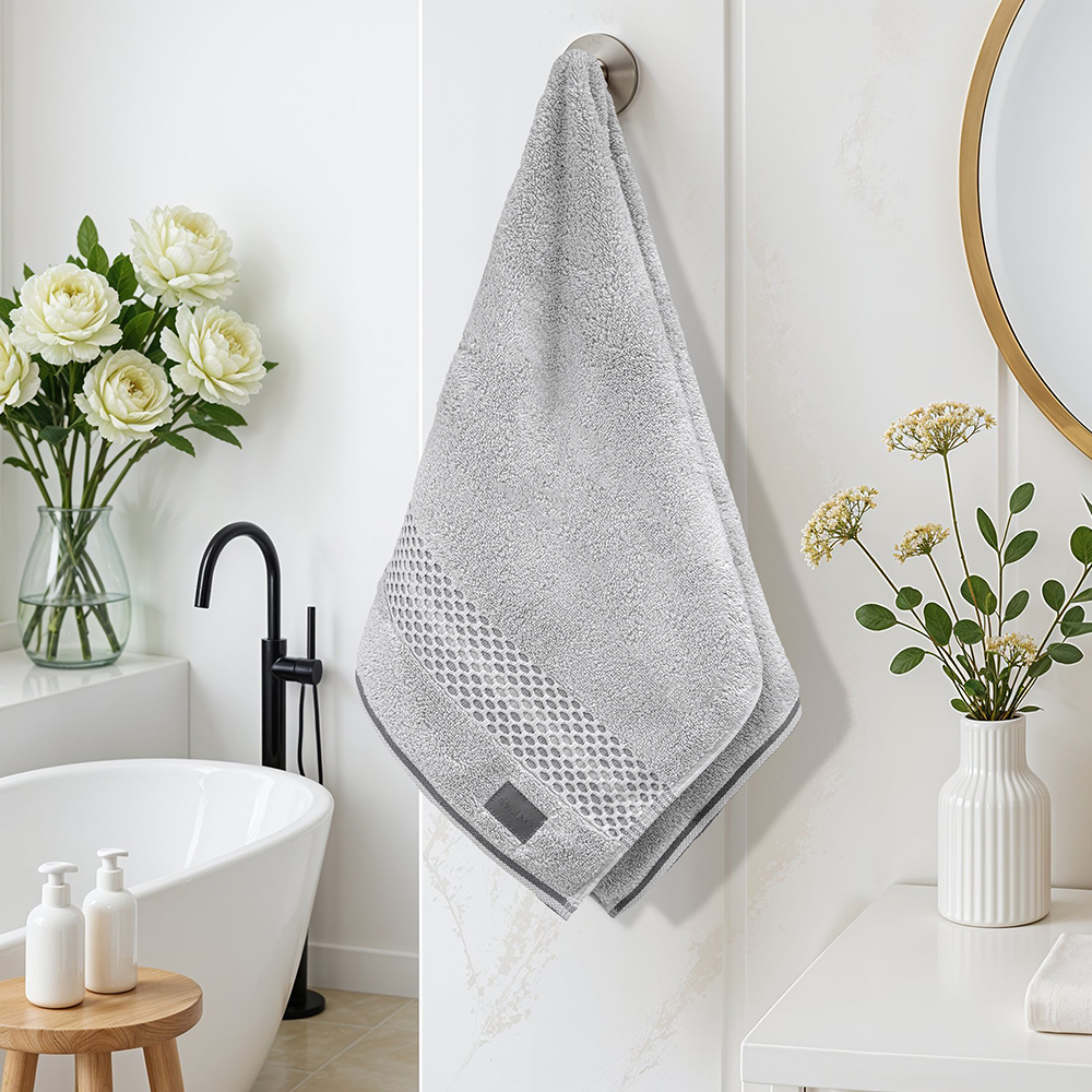 LINO Πετσέτα Προσώπου (50x90) Igalo Ασημί