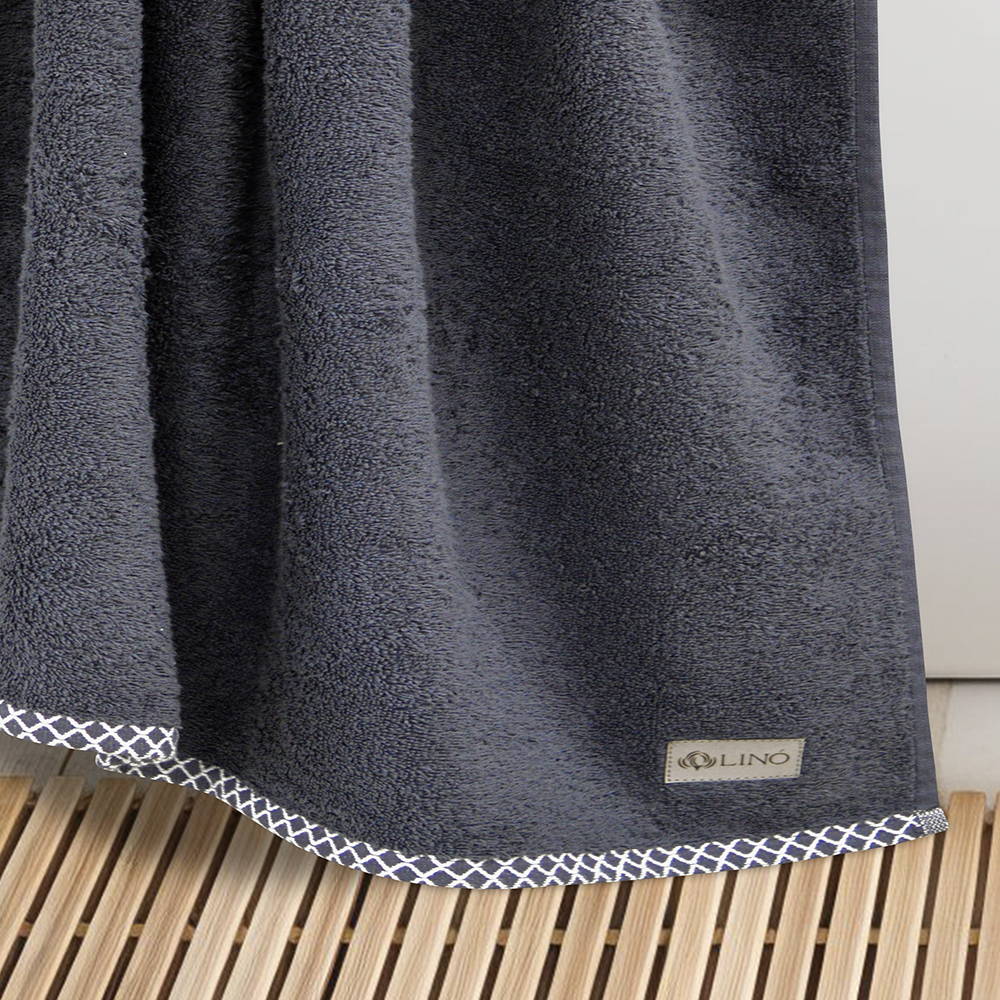 LINO Πετσέτα Σώματος (80x150) Marley Ανθρακί