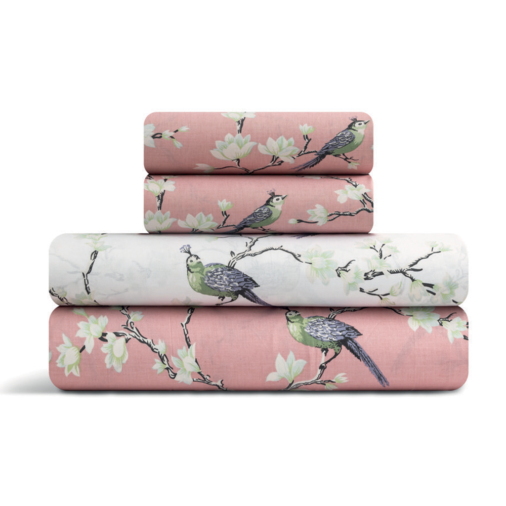 LINO Σετ Παπλωματοθήκη Μονή (160X240) Parrots Σομόν