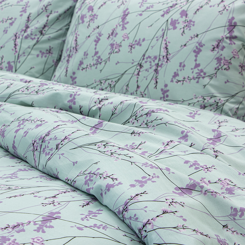 LINO Σετ Παπλωματοθήκη Μονή (165x245) Amandes Λιλά