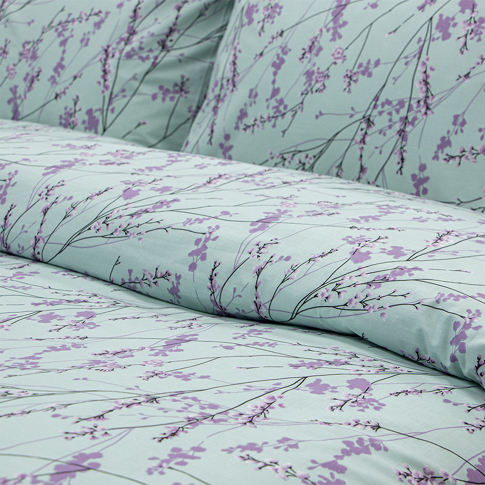 LINO Σετ Παπλωματοθήκη Μονή (165x245) Amandes Λιλά