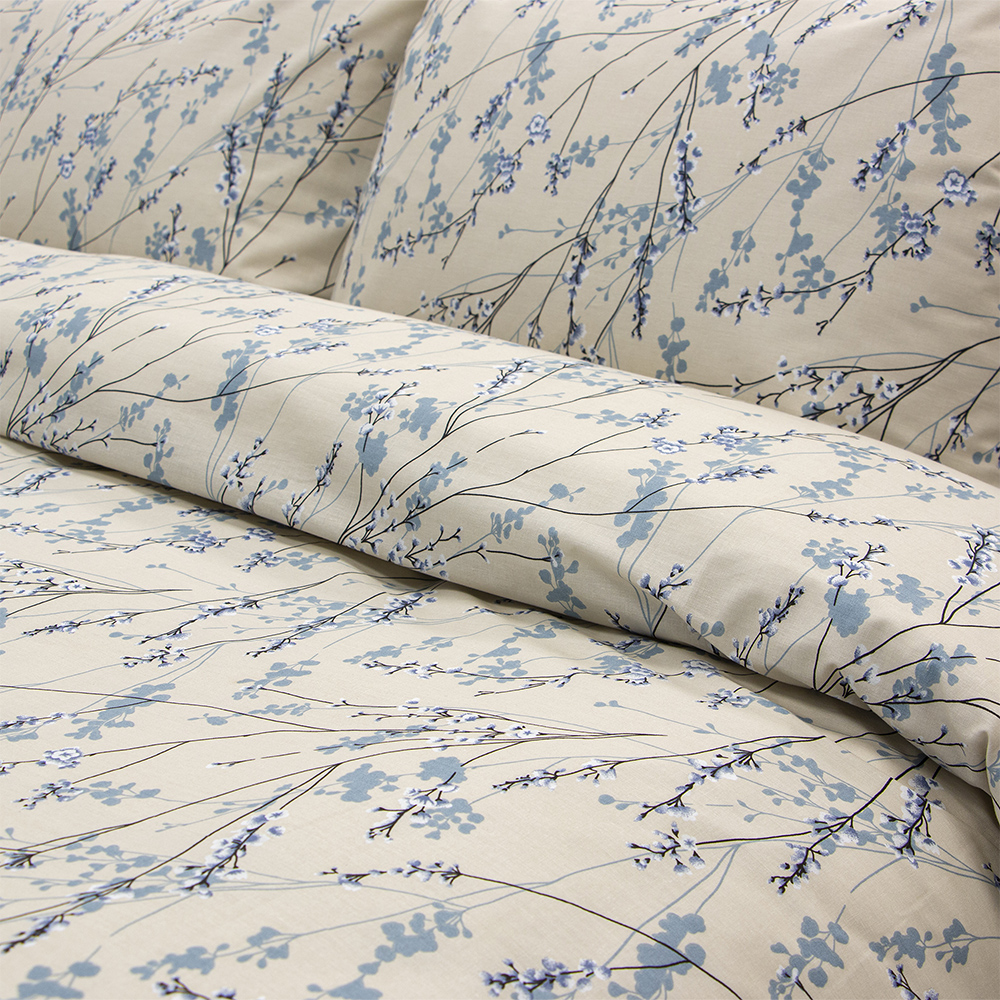 LINO Σετ Παπλωματοθήκη Μονή (165x245) Amandes Μπλε