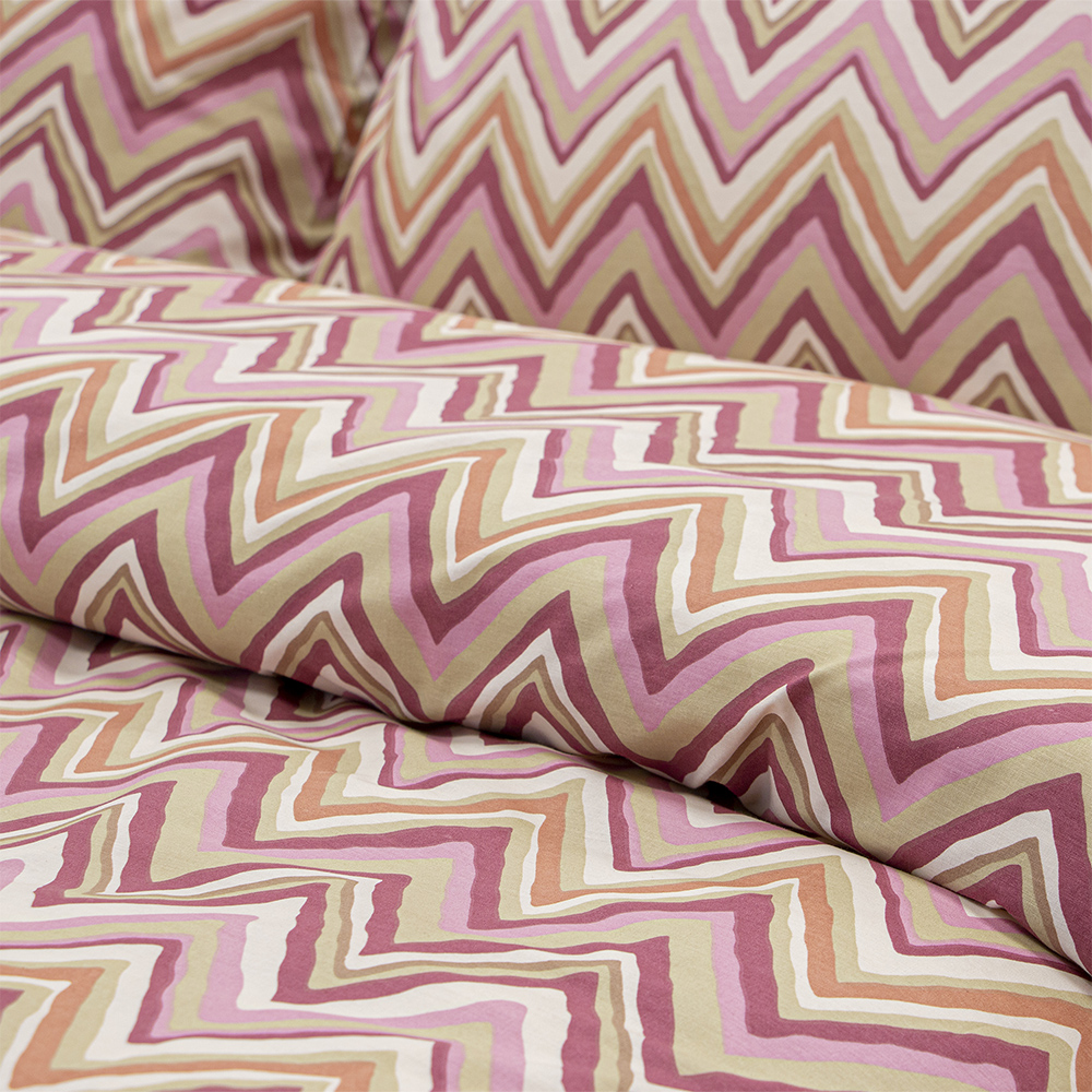 LINO Σετ Παπλωματοθήκη Μονή (165x245) Flots Ροζ