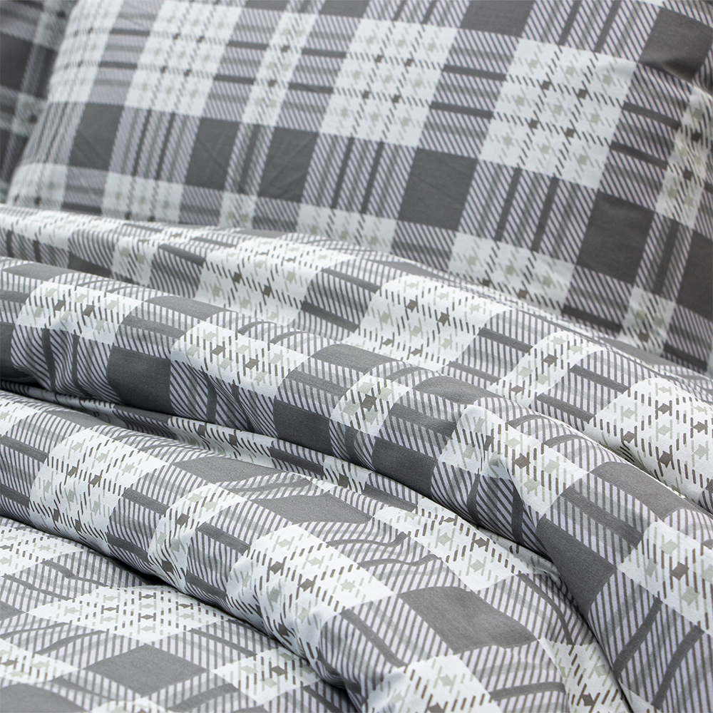 LINO Σετ Παπλωματοθήκη Μονή (165x245) Panier Γκρι