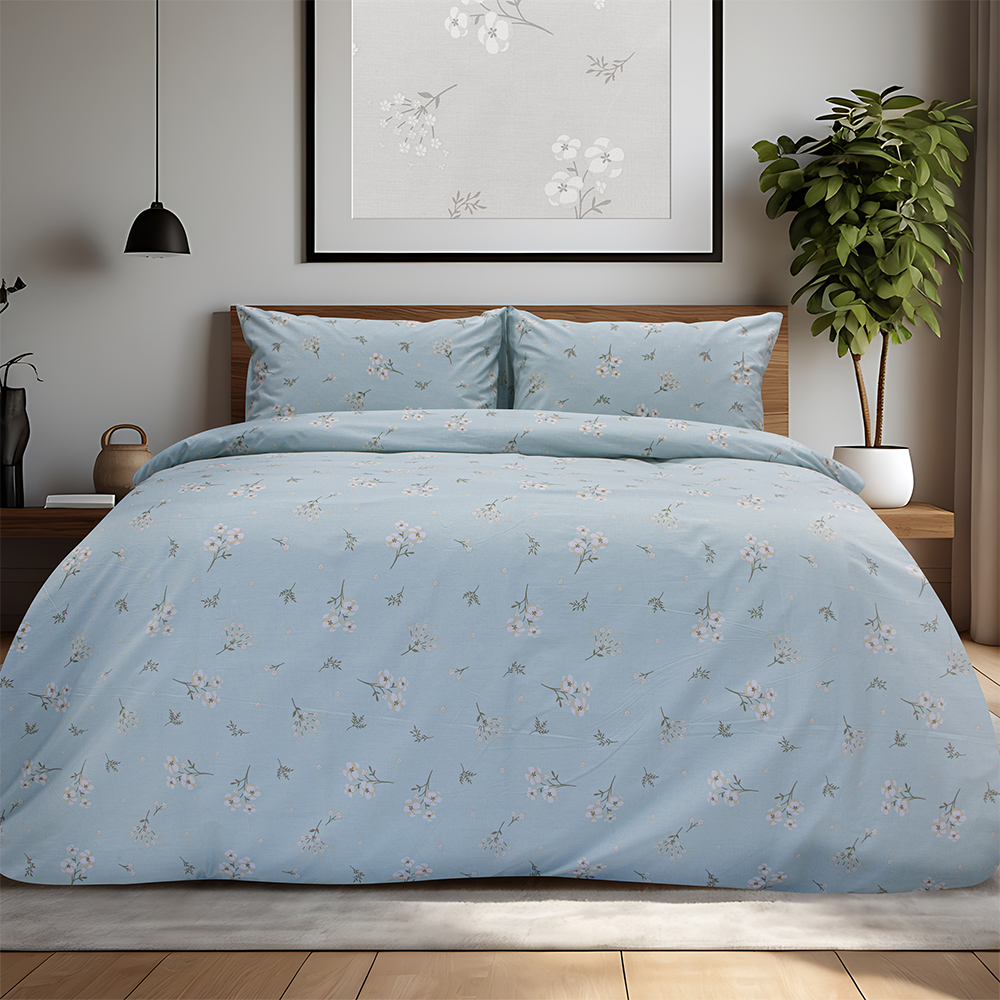 LINO Σετ Παπλωματοθήκη Υπέρδιπλη (225x245) Diminuto Μέντα