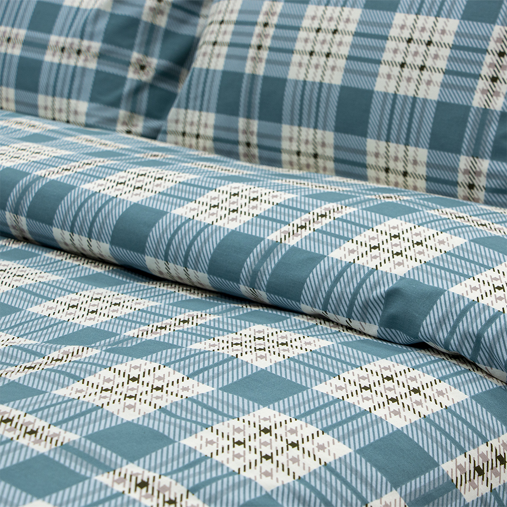 LINO Σετ Παπλωματοθήκη Υπέρδιπλη (225x245) Panier Μπλε