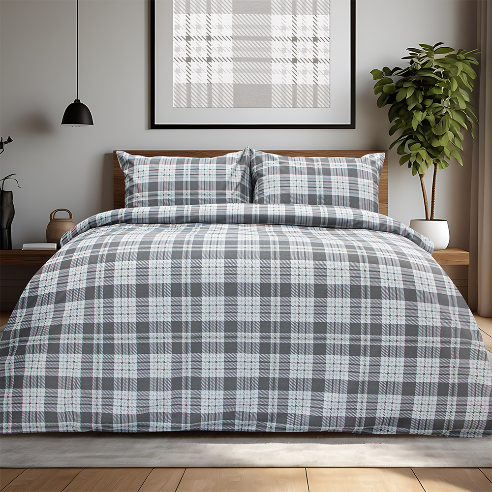 LINO Σετ Σεντόνια Με Λάστιχο (105x200+32) Panier Γκρι
