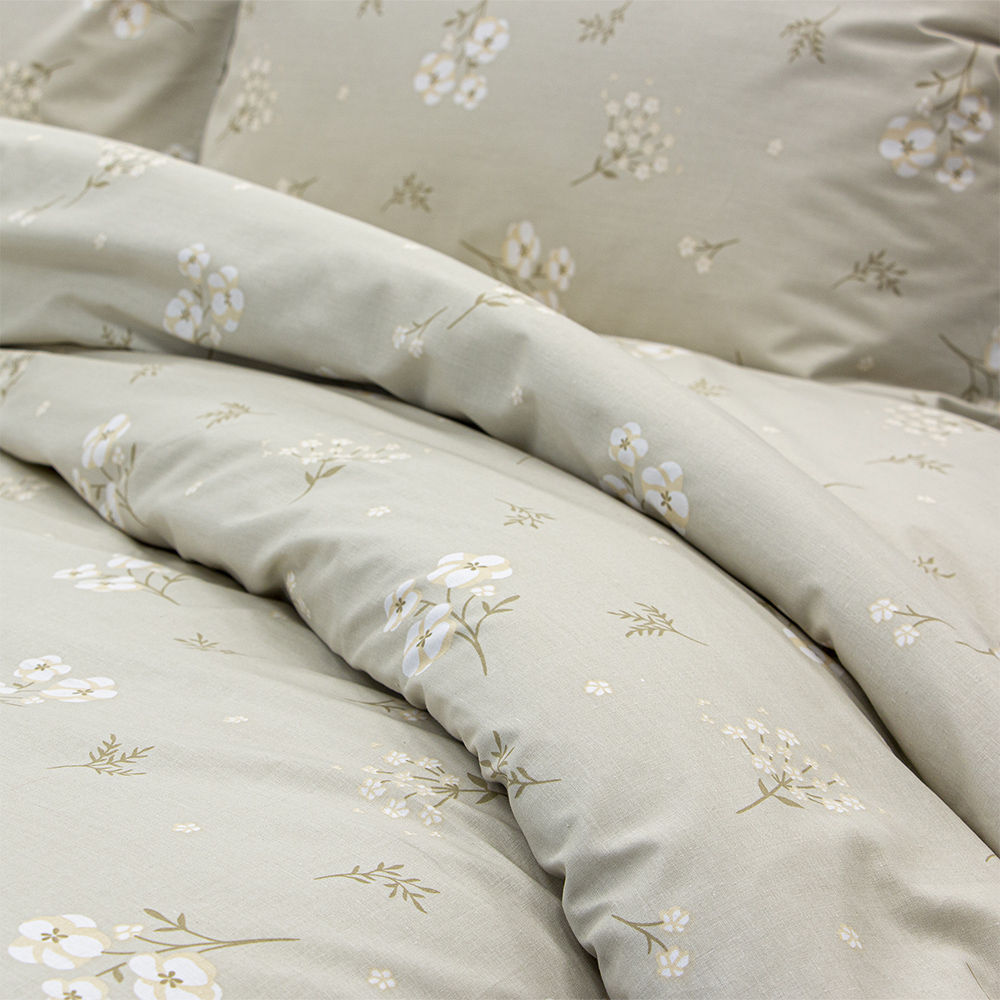 LINO Σετ Σεντόνια Υπέρδιπλα με Λάστιχο (165x200+32) Diminuto Μπεζ