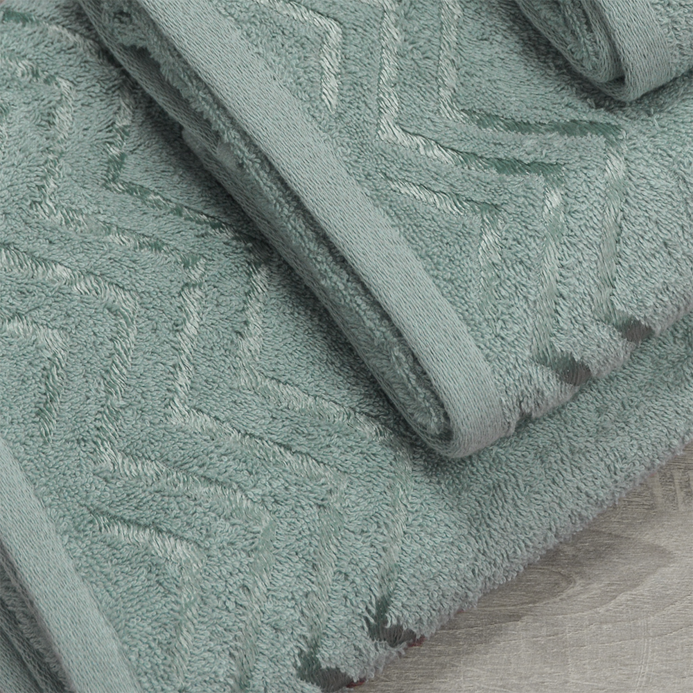 LINO Σετ πετσέτες 3τμχ (30x50,50x90,70x140) Wavie Μέντα