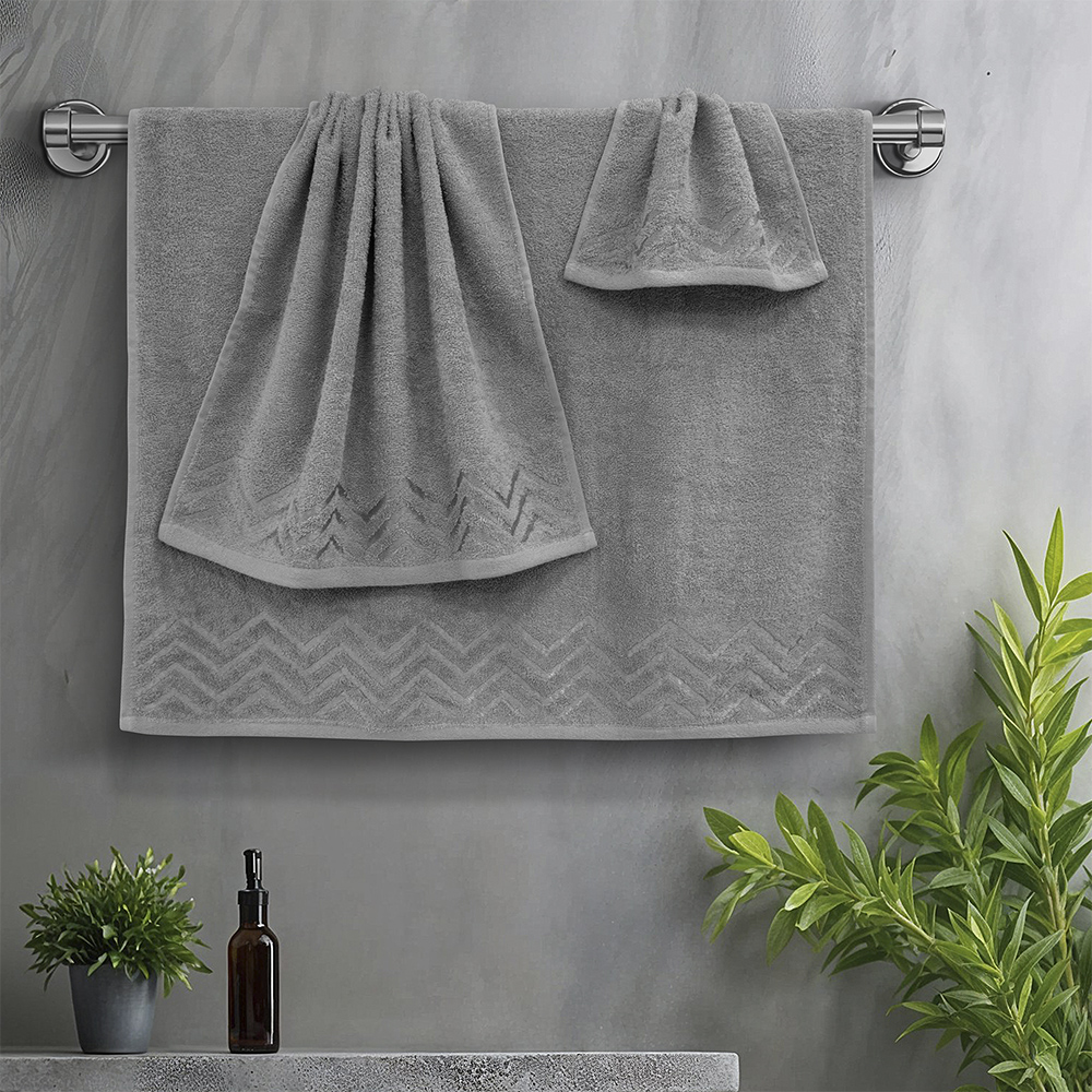 LINO Σετ πετσέτες 3τμχ (30x50,50x90,70x140) Wavie Μόκα