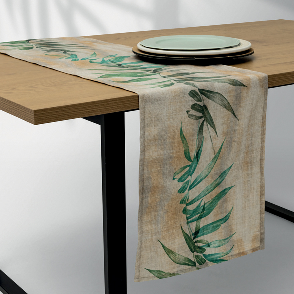 LINO Τραβέρσα Foresta 40x160 Εκρού-Πράσινο
