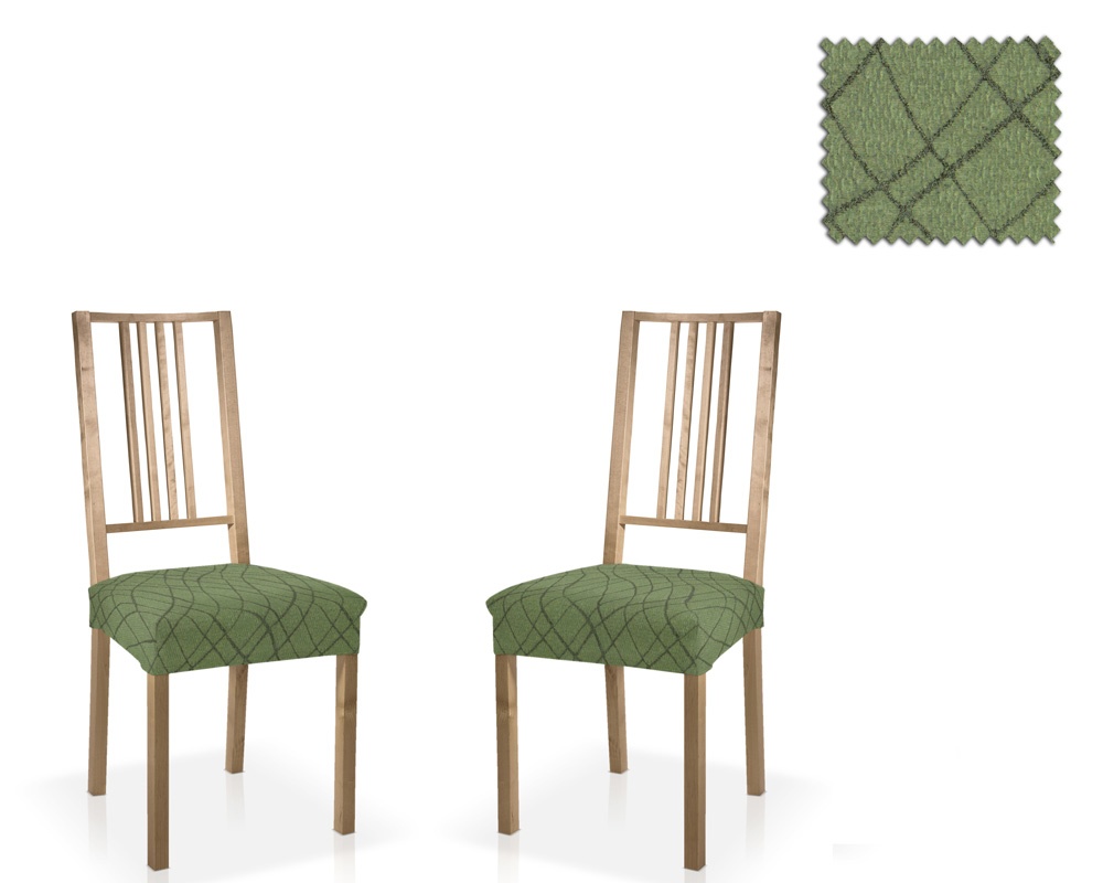 Σετ (2 Τμχ) Ελαστικά Καλύμματα Καπάκια Καρεκλών Waves Πράσινο 40x50 Σετ (2 Τμχ) Ελαστικά Καλύμματα Καπάκια Καρεκλών Waves Πράσινο 40x50