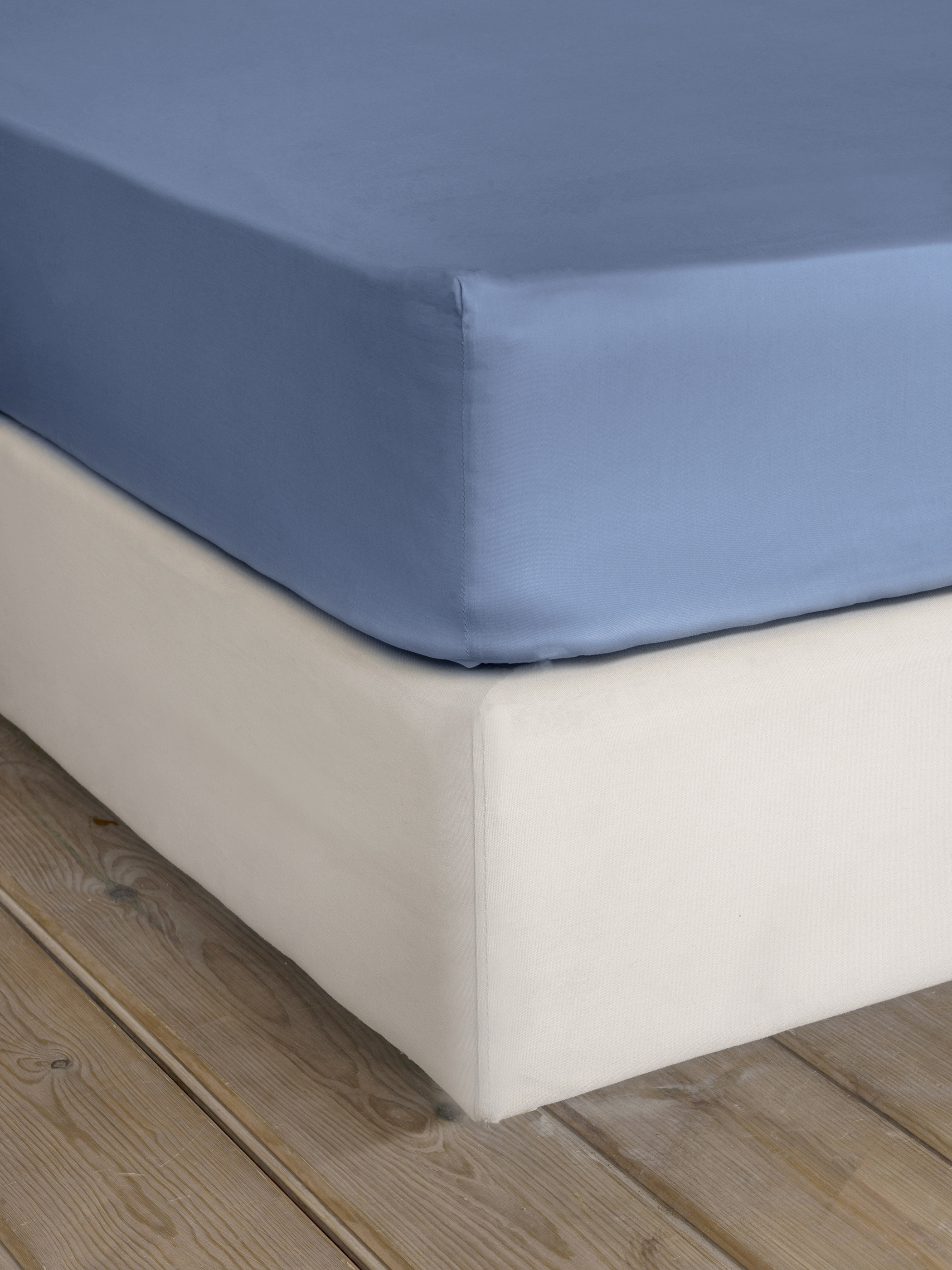 Σεντόνι Γίγας με Λάστιχο Superior Satin - Shadow Blue