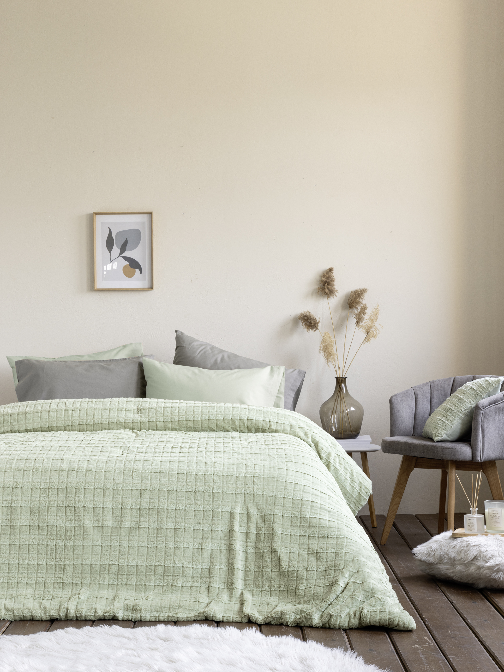 Κουβέρτα/Πάπλωμα Υπέρδιπλο 220x240 - Weave Mint