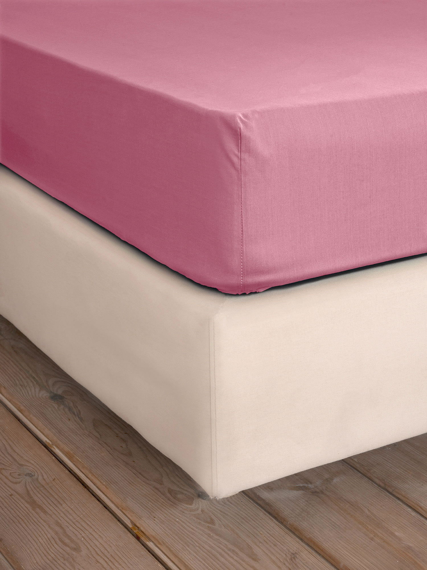 Σεντόνι Υπέρδιπλο με Λάστιχο Unicolors - Apple Pink