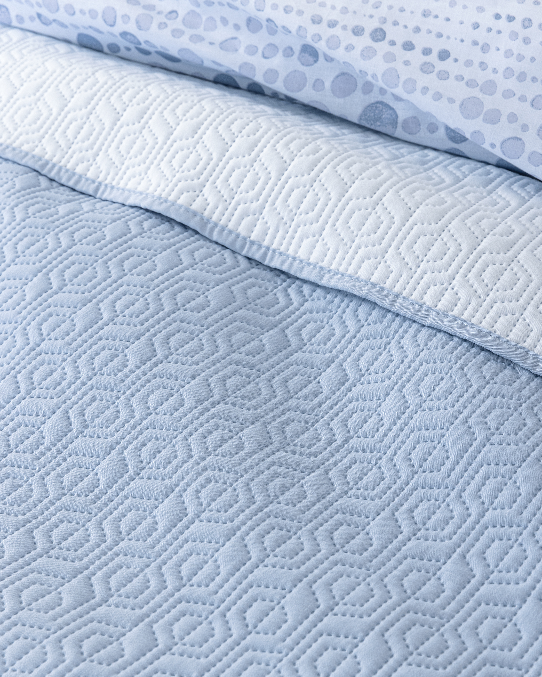 Κουβερλί Υπέρδιπλο 220x240 - Orion Sky Blue / Light Blue