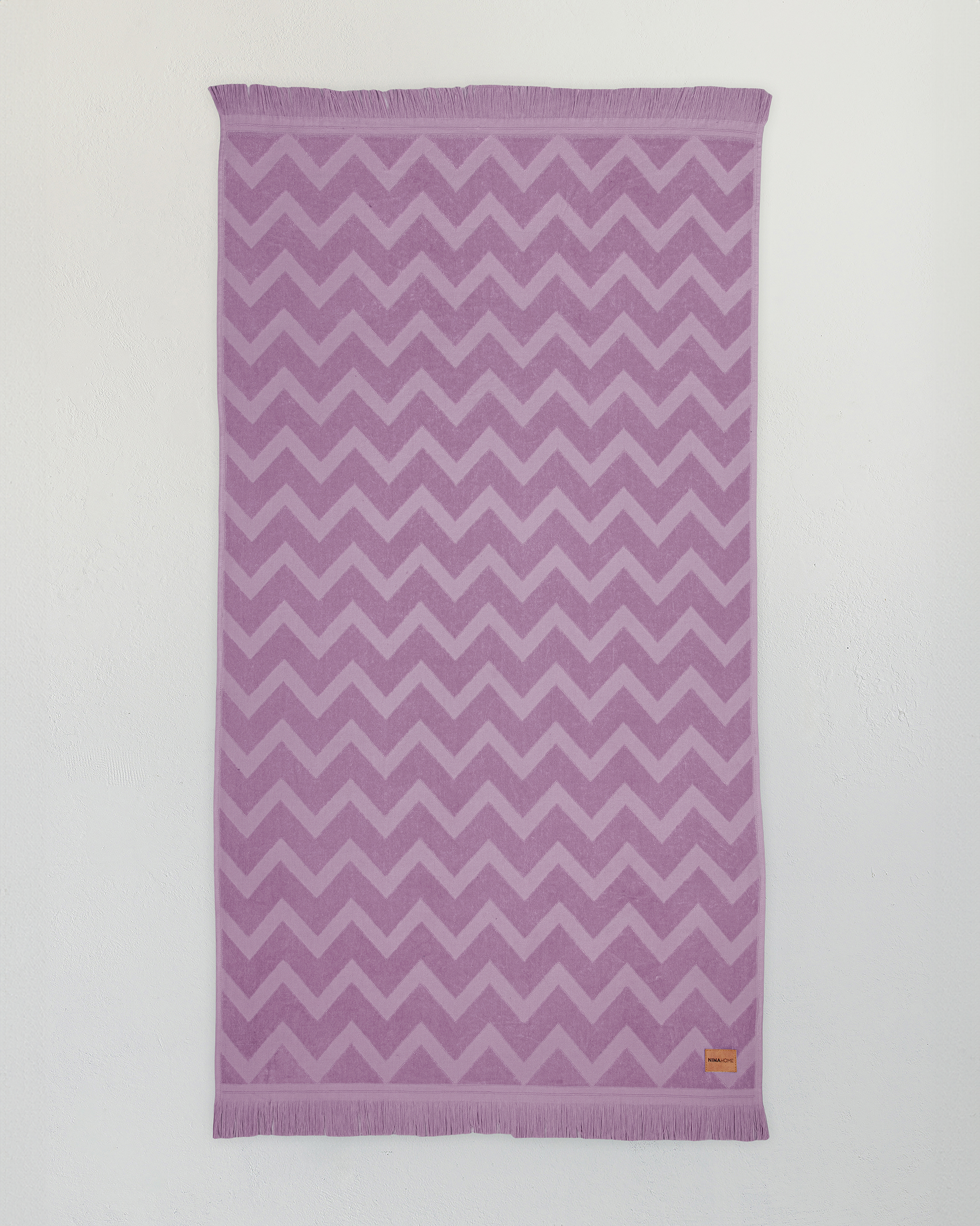 Πετσέτα Θαλάσσης 90x160 - Vida Purple Jacquard