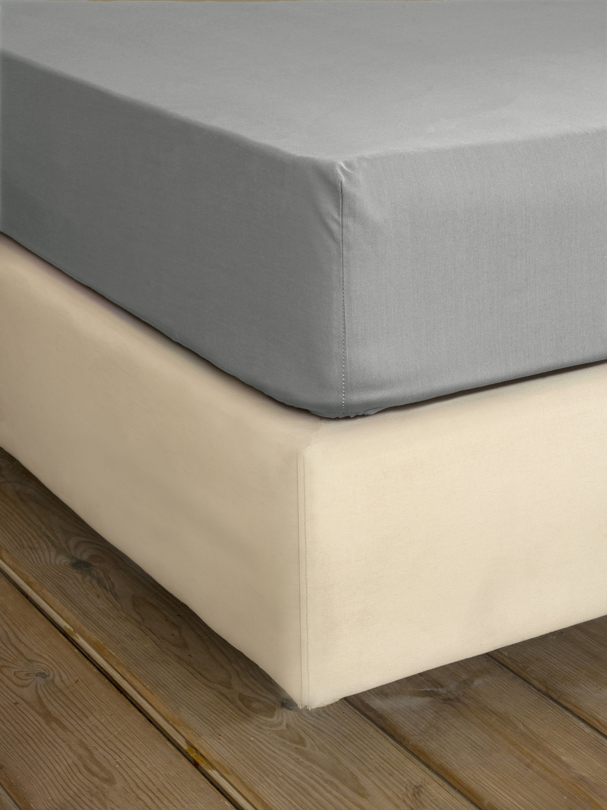 Σεντόνι Μεμονωμένο Διπλό Με Λάστιχο Unicolors 140x200+32 Nima Home Medium Gray