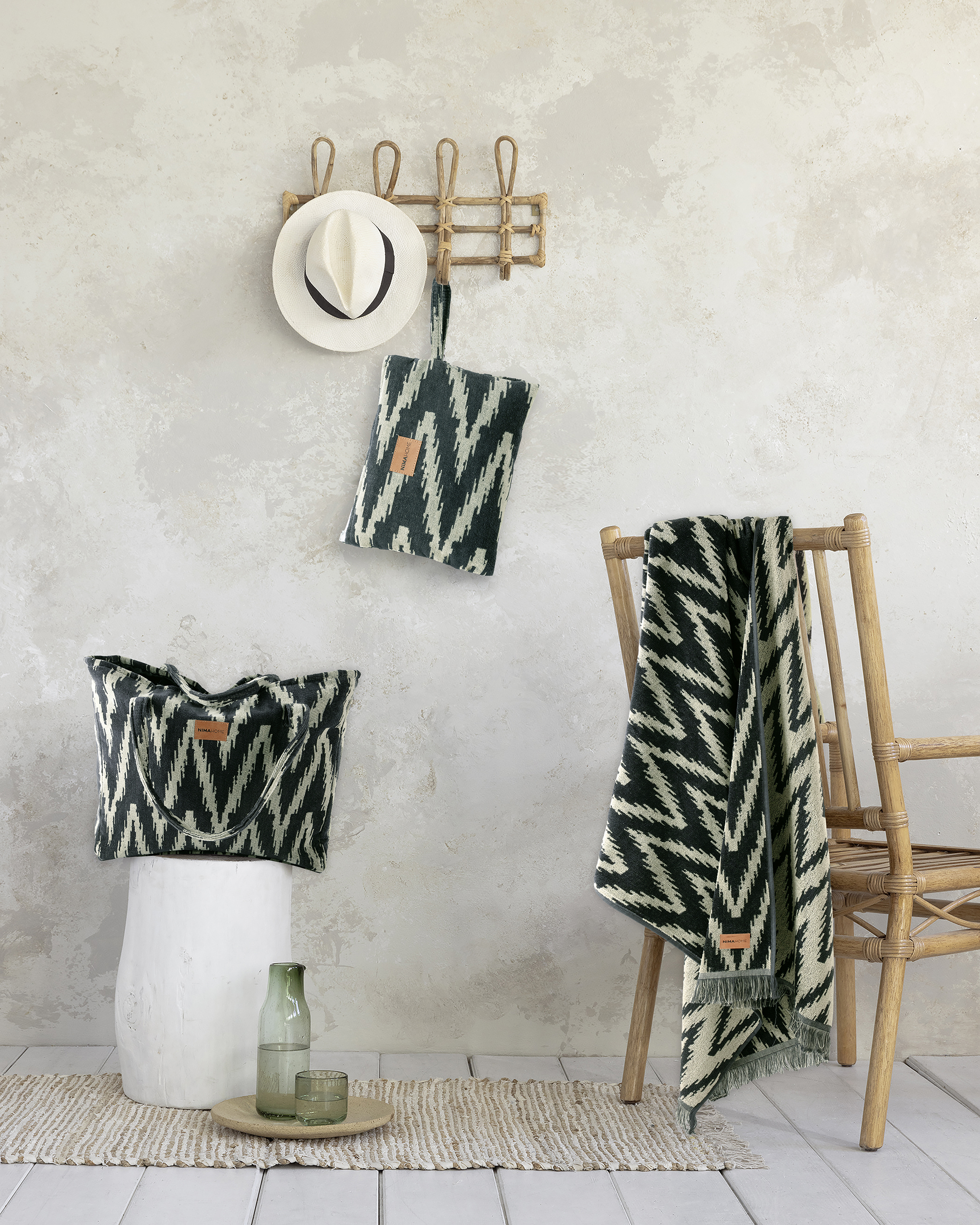 Τσάντα Θαλάσσης 46x60 - Chevron