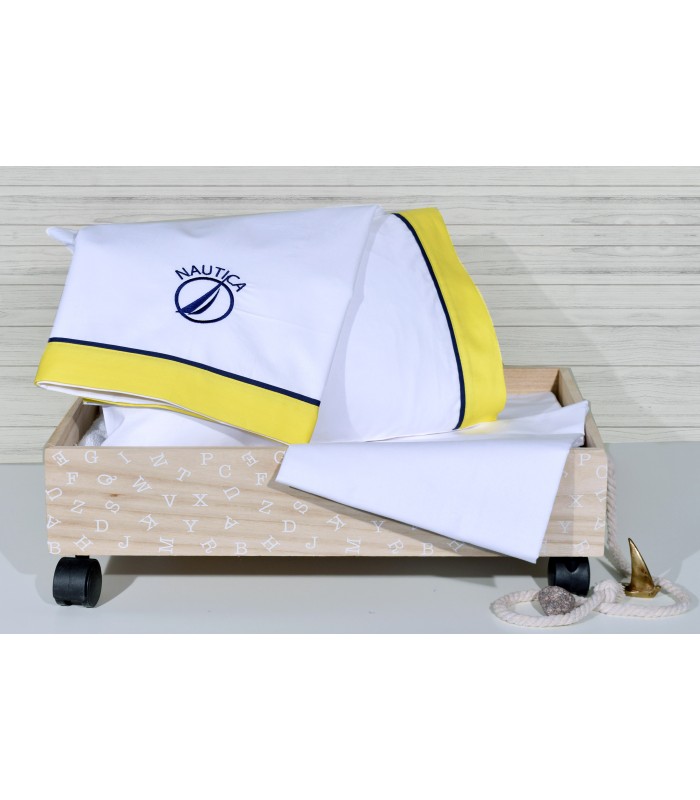 Nautica Des 917 Σεντόνια Λίκνου Σετ 3τεμ. Κίτρινο