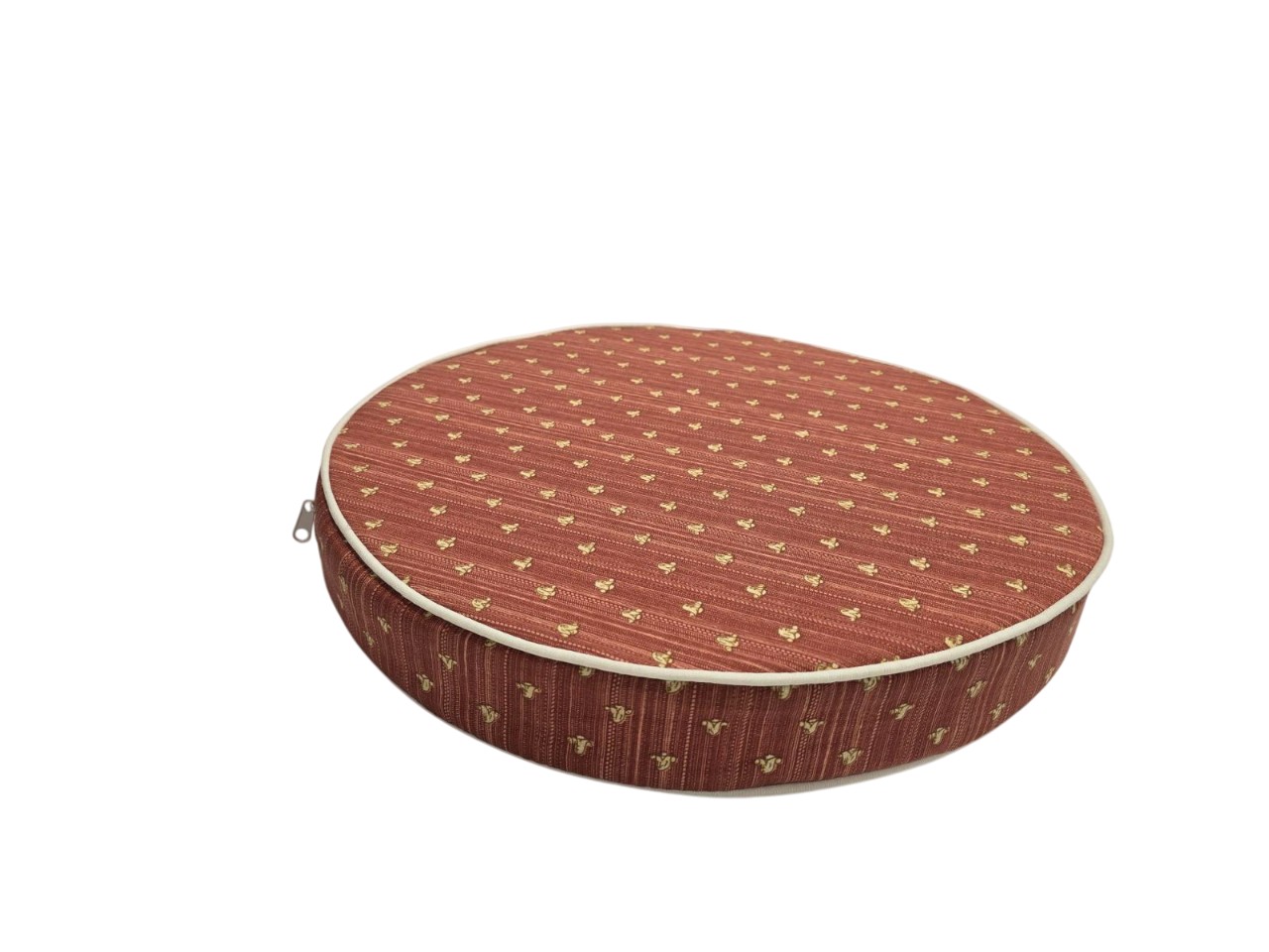 Μαξιλάρι Φερ-Φορζέ Στρογγυλό 42x42x6 Κεραμιδί Ανθάκι