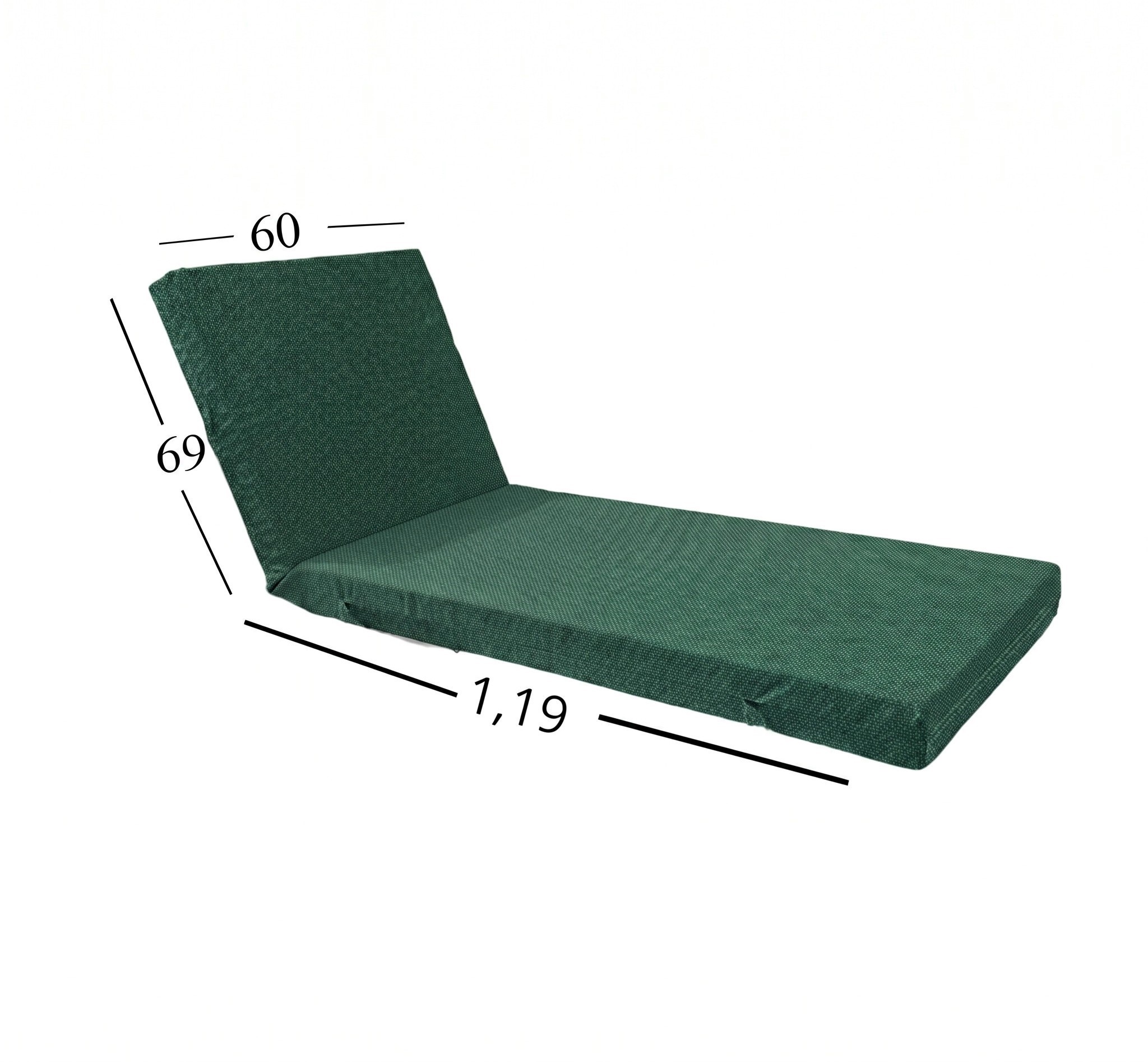 Μαξιλάρι Ξαπλώστρας Με Καραβόπανο Olefin Ανεξίτηλο Αδιάβροχο 60x188x6 Αφρολέξ 300 51 Κυπαρισσί