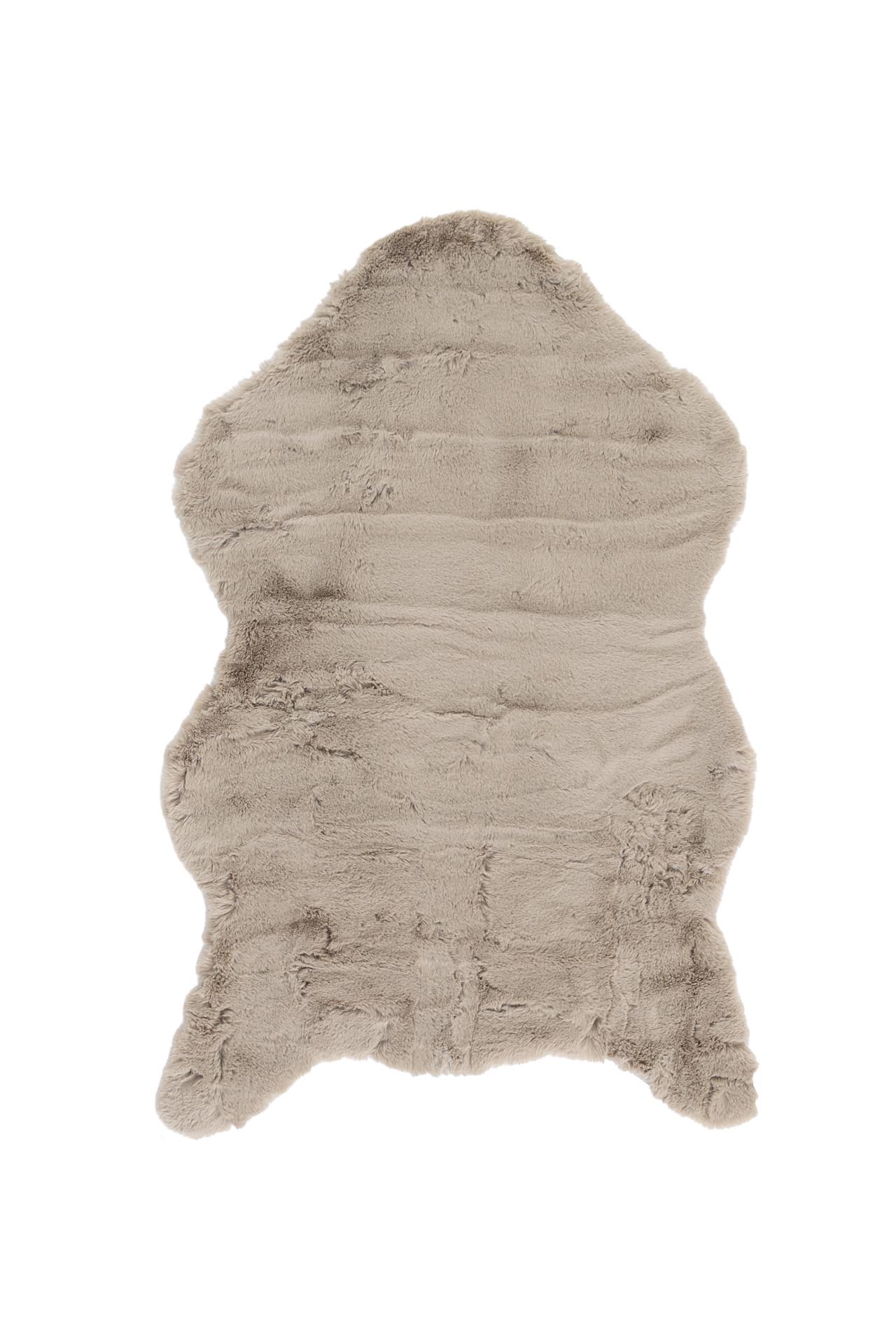 γούνινο χαλί bunny shape bunny canvas taupe royal carpet - 80 x 120 cm
