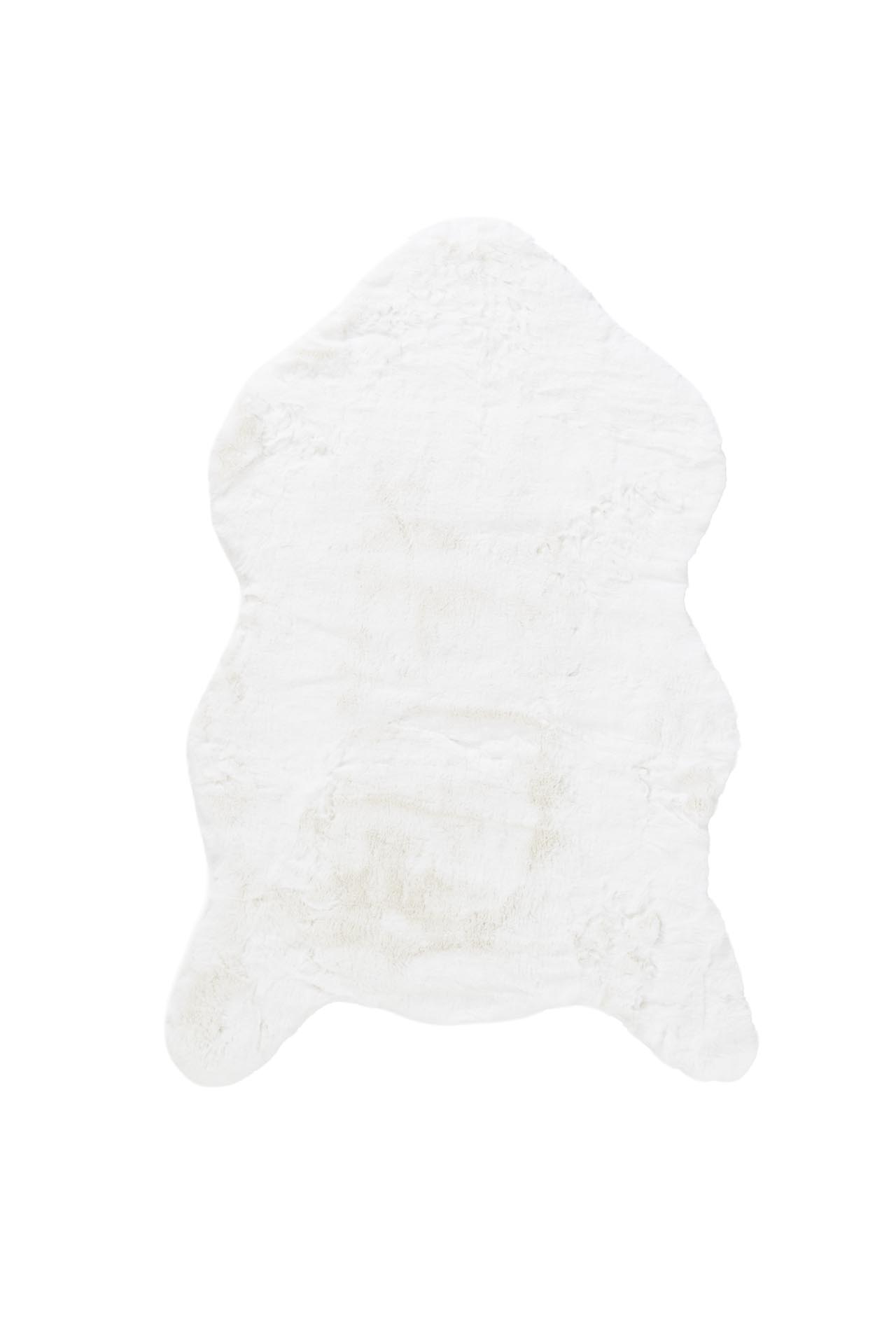 γούνινο χαλί bunny shape bunny canvas white royal carpet - 80 x 120 cm