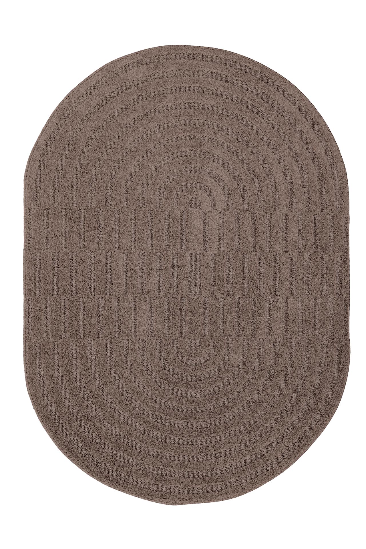 οβάλ χαλί jazz 2972a taupe royal carpet - 133 x 190 cm