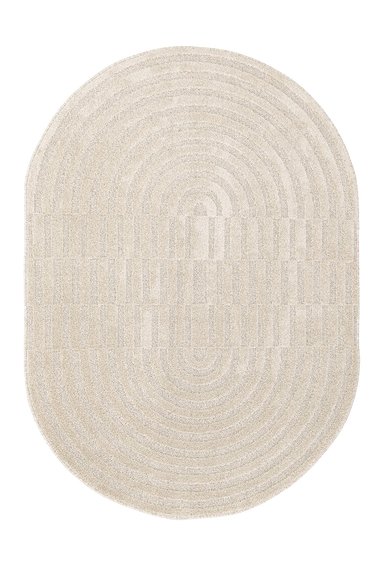 οβάλ χαλί jazz 2972a white royal carpet - 133 x 190 cm