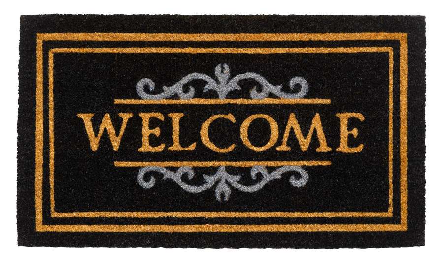 Sdim Πατάκι Εισόδου από Κοκοφοίνικα με Αντιολισθητικό Υπόστρωμα Ruco Classic Welcome 511 Black 40x70εκ.
