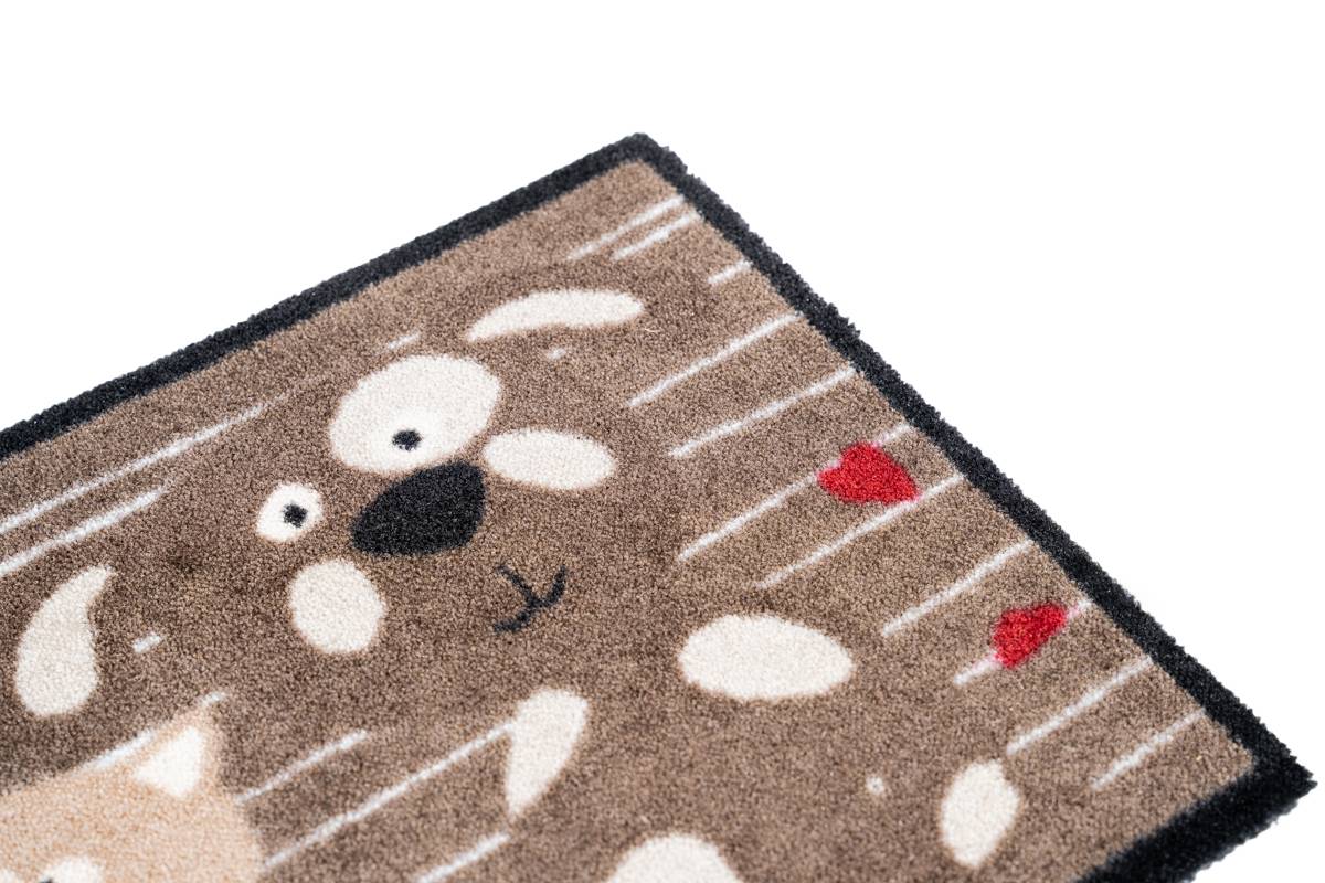 Sdim Πατάκι Εισόδου Μοκέτα με Αντιολισθητικό Υπόστρωμα Ambiance 977 Dog & Cat Γκρι 40x60εκ. Πάχους 8mm