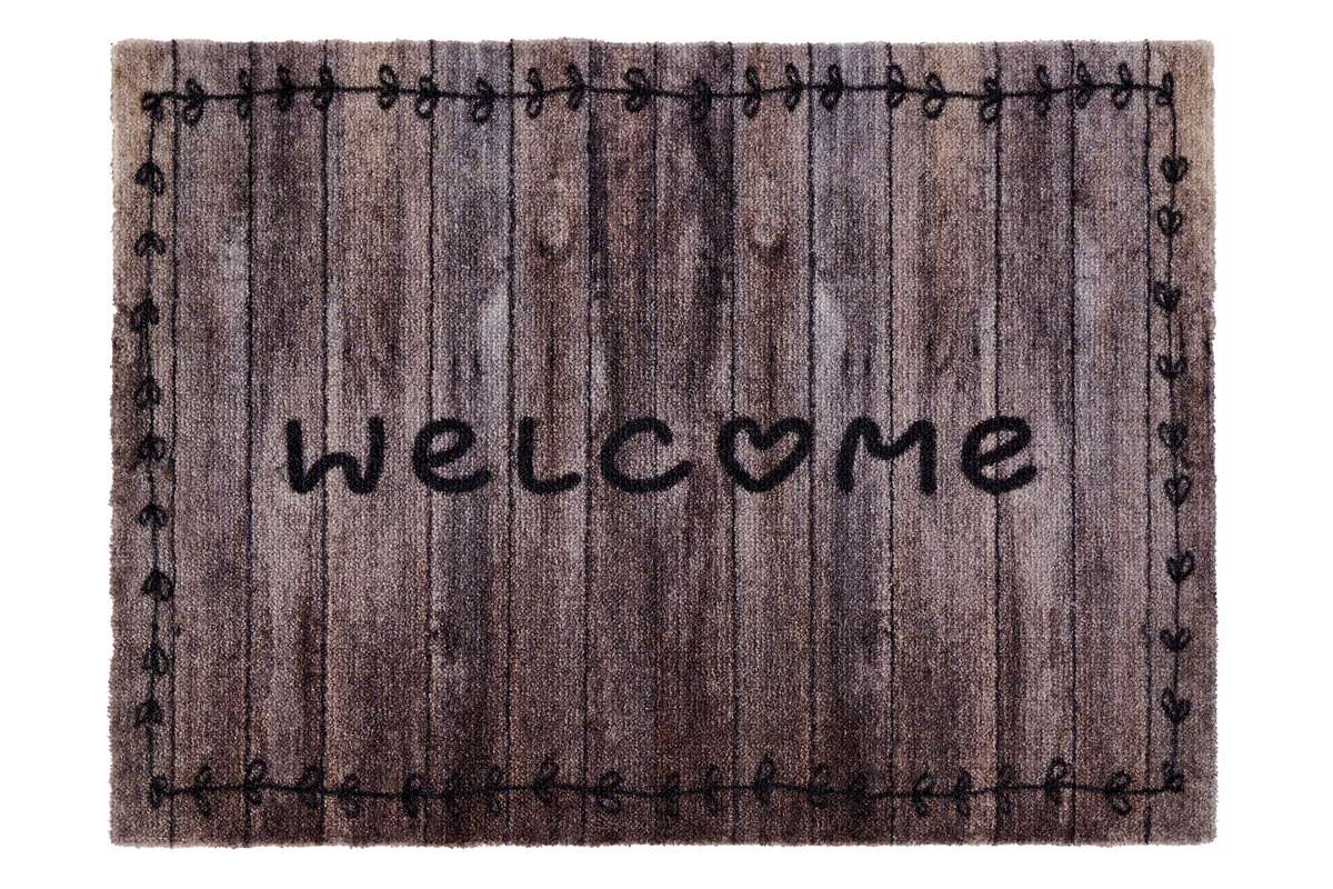 Sdim Πατάκι Εισόδου Μοκέτα με Αντιολισθητικό Υπόστρωμα Ambiance 690 Love Wood 50x75εκ. Πάχους 8mm