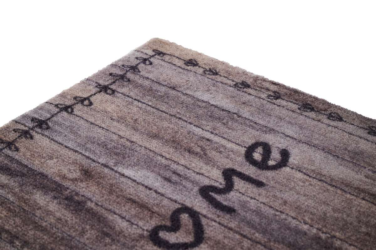 Sdim Πατάκι Εισόδου Μοκέτα με Αντιολισθητικό Υπόστρωμα Ambiance 690 Love Wood 50x75εκ. Πάχους 8mm