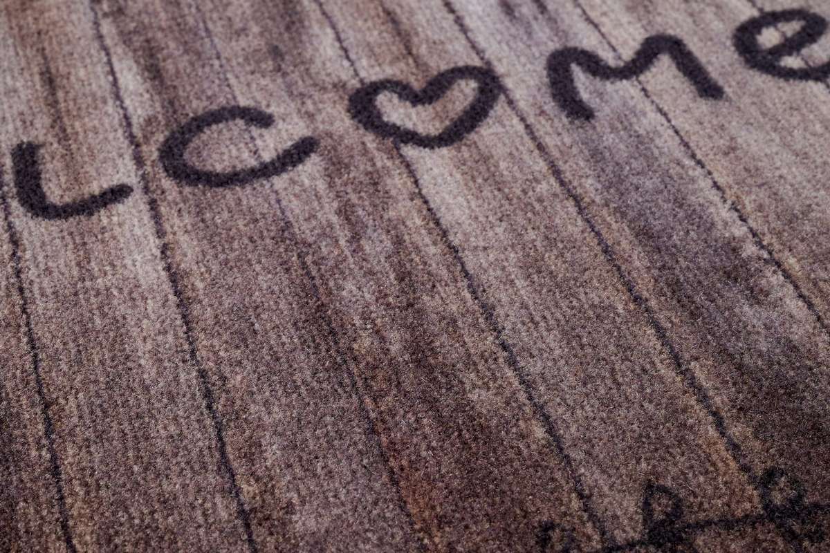 Sdim Πατάκι Εισόδου Μοκέτα με Αντιολισθητικό Υπόστρωμα Ambiance 690 Love Wood 50x75εκ. Πάχους 8mm