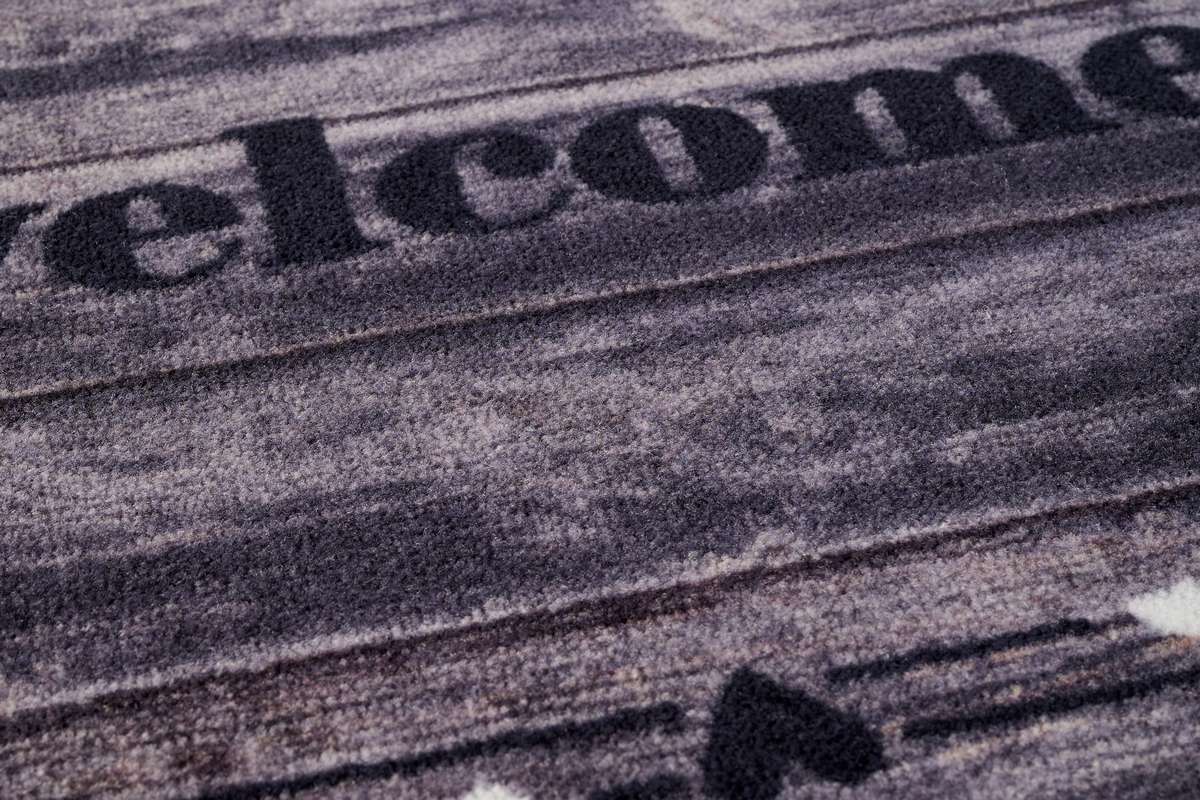 Sdim Πατάκι Εισόδου Μοκέτα με Αντιολισθητικό Υπόστρωμα Ambiance 805 Welcome Wood Hearts 50x75εκ. Πάχους 8mm